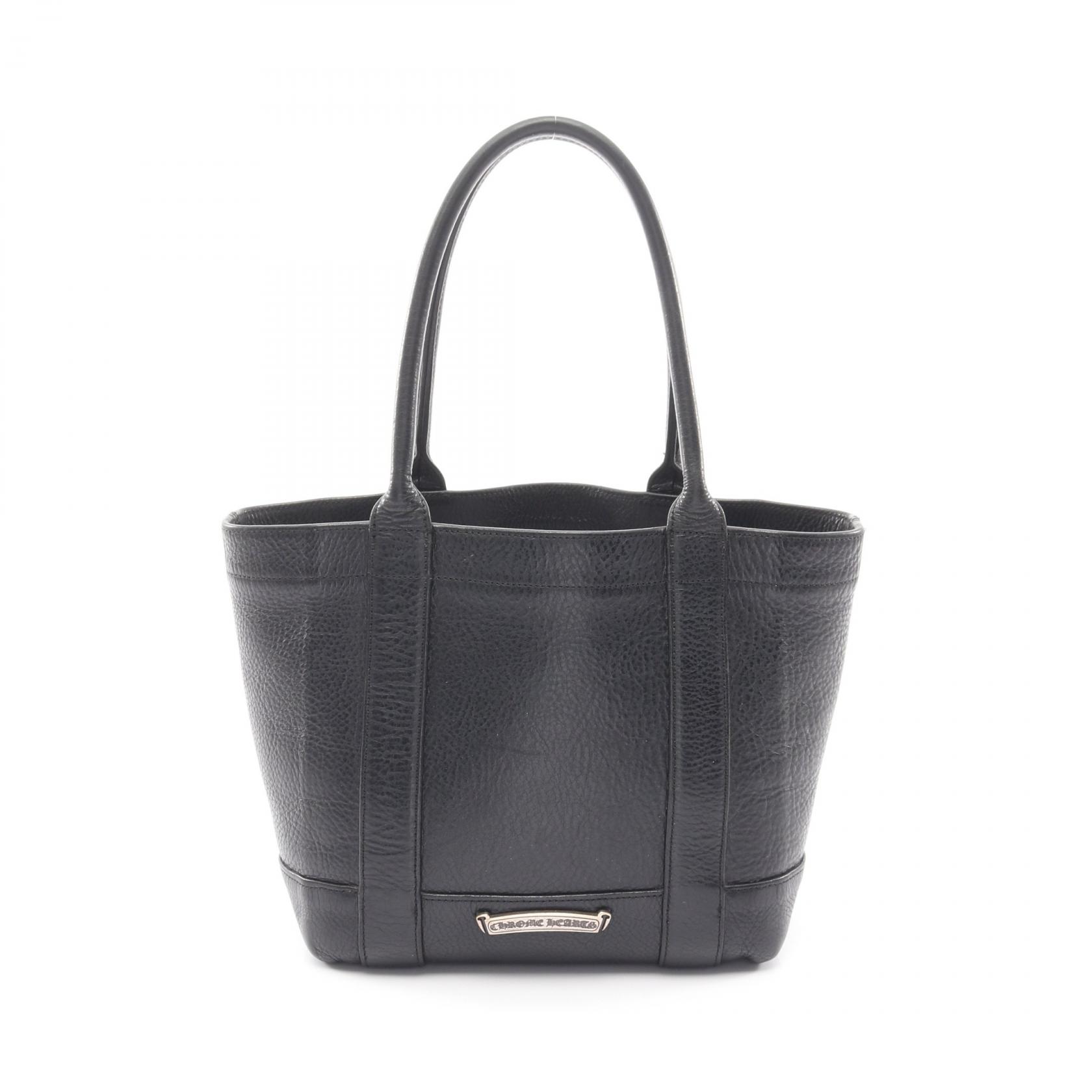 《全品5%クーポン×P5倍》クロムハーツ CHROME HEARTS ハンドバッグ バッグ レザー レディース ブラック系 【中古】