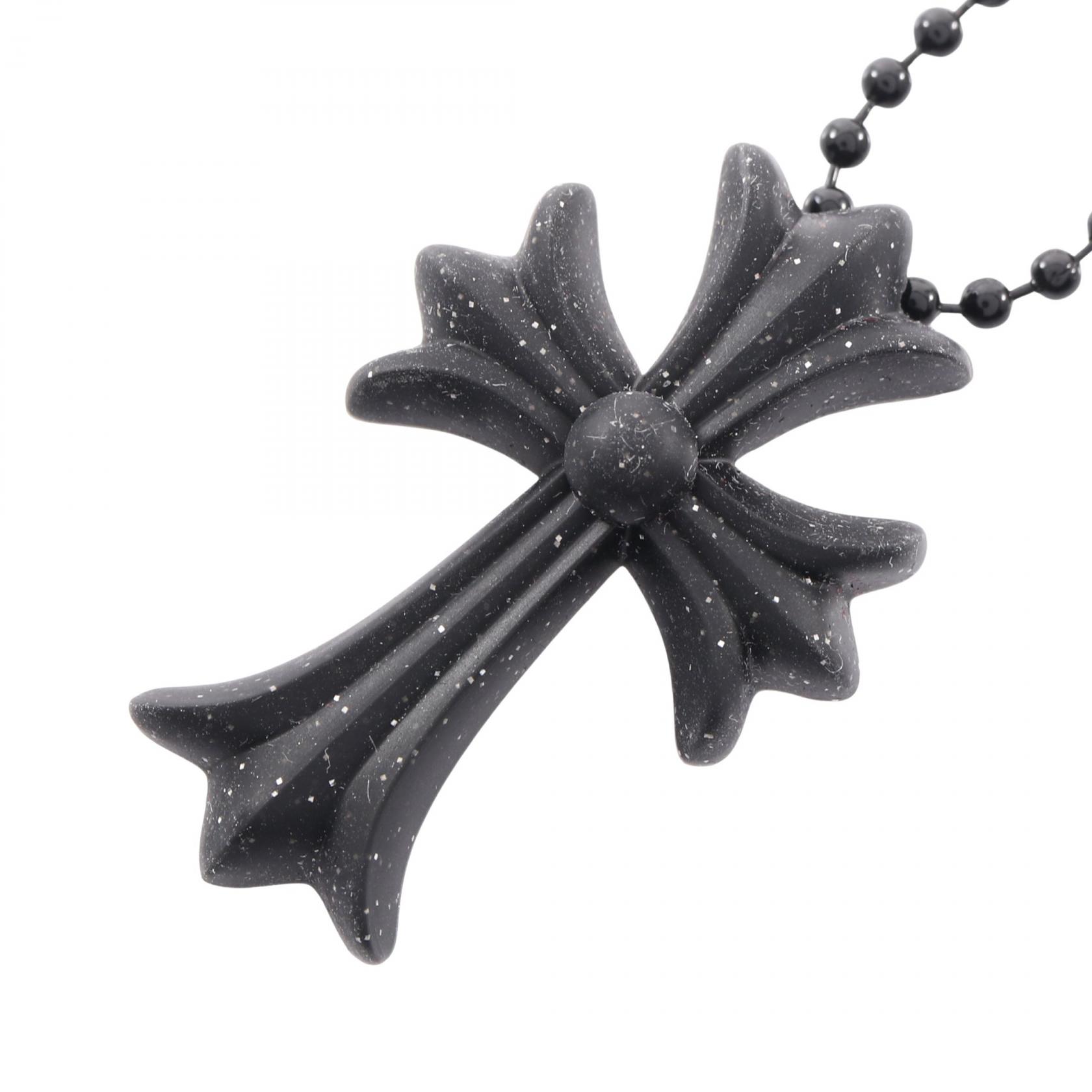 クロムハーツ CHROME HEARTS シリコンクロス ネックレス ジュエリー ラバー メンズ ブラック系 【中古】