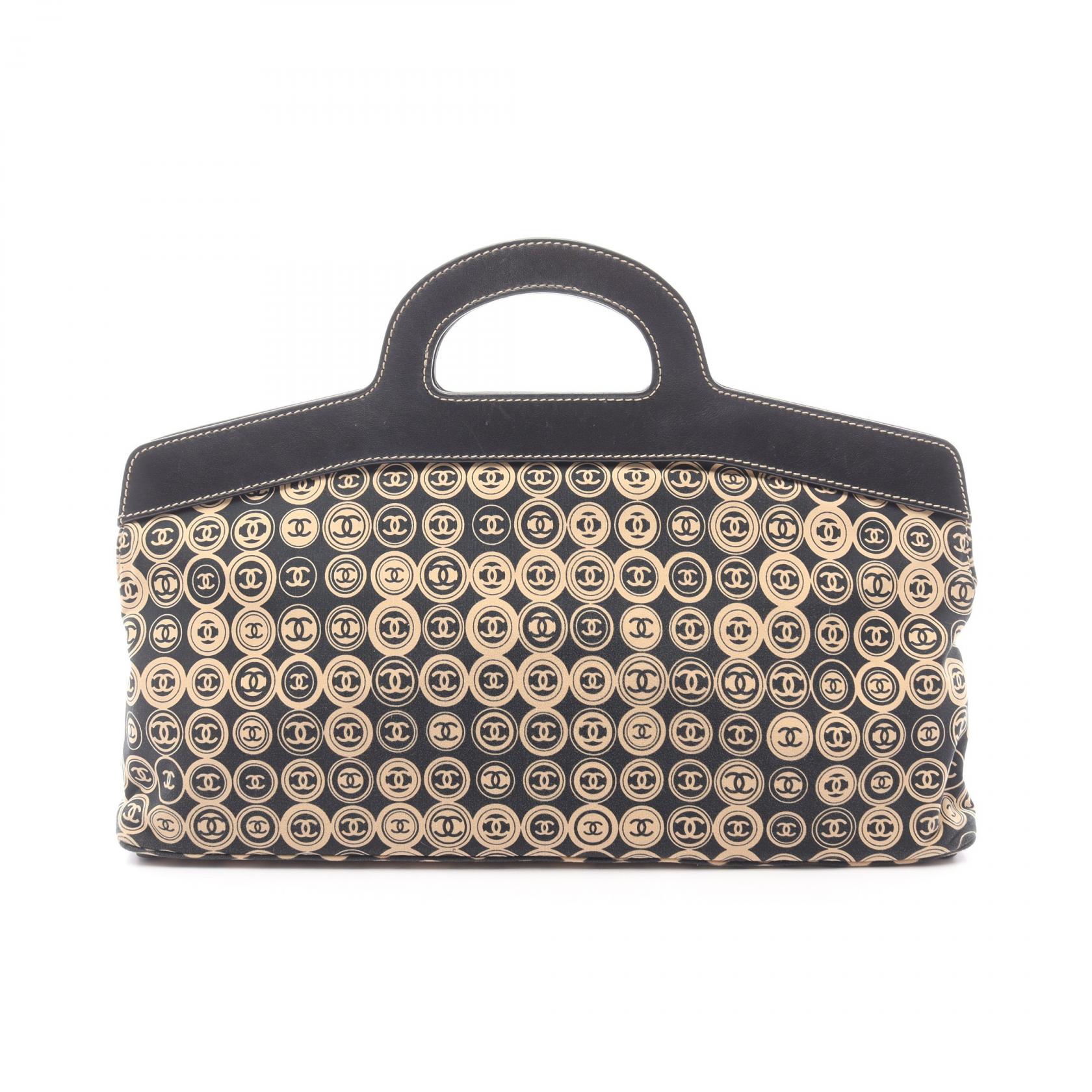 ≪15%OFFクーポン 7/19 20時～7/26 9:59≫シャネル CHANEL ハンドバッグ バッグ レザー コットンジャージー レディース ブラック系 / ベージュ系 A21403 【中古】｜Mike Museum 90,750円