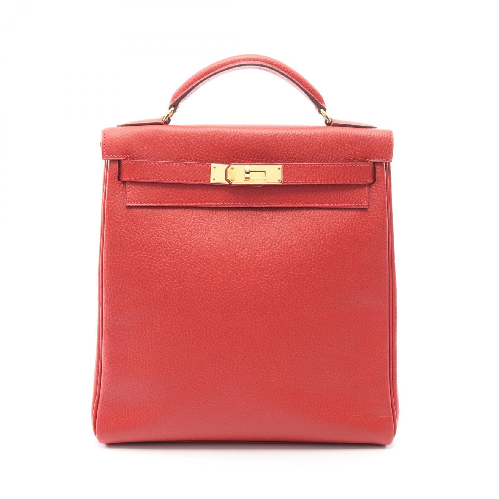 ≪15%OFFクーポン 7/19 20時~7/26 9:59≫エルメス HERMES ケリーアドGM ヴァーミリオン 内縫い リュックサック バックパック バッグ アルデンヌ アルデンヌ レディース レッド系 【中古】|Mike Museum