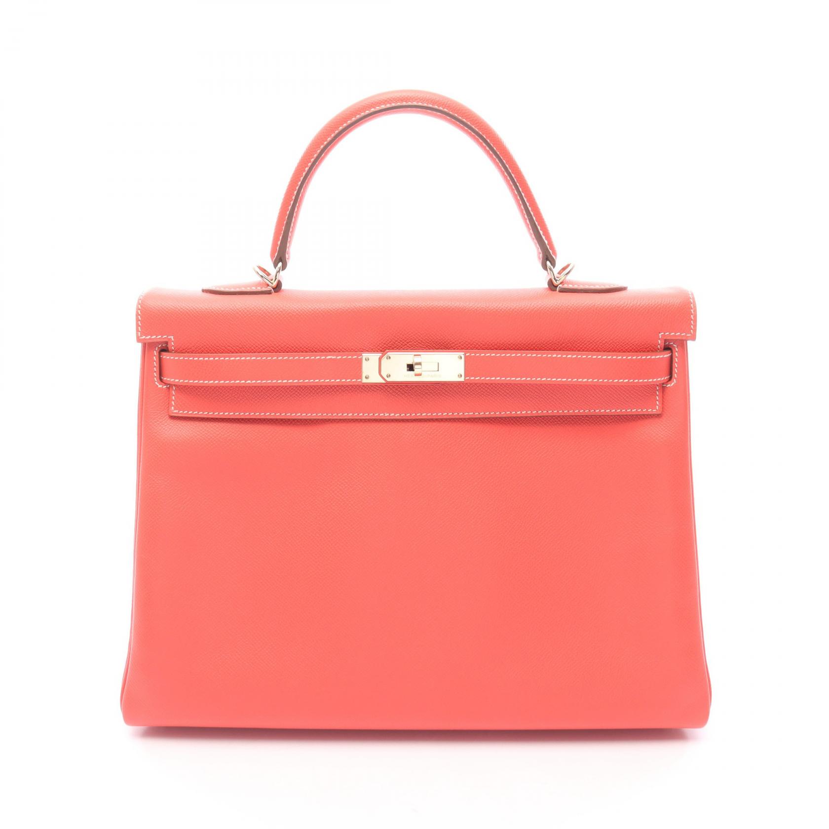 ≪10%OFFクーポン 7/19 20時～7/26 9:59≫エルメス HERMES キャンディケリー35 ローズジャイプール ゴールド 内縫い 2WAY ハンドバッグ バッグ ヴォーエプソン ヴォーエプソン レディース ピンク系 / ブラウン系 【中古】｜Mike Museum