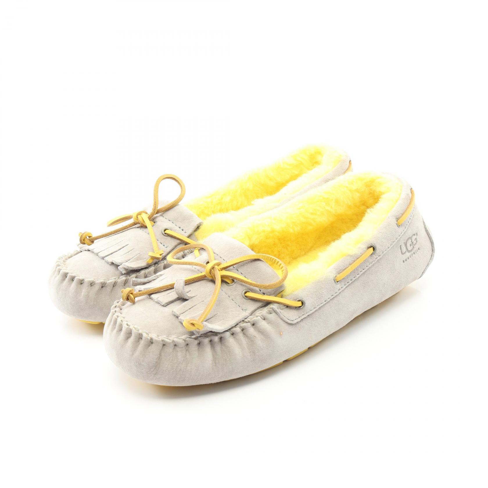 《全品5%クーポン×P5倍》アグ UGG MANDIE マンディ モカシン 靴 ムートン レディース グレー系 / イエロー系 1003799 【中古】