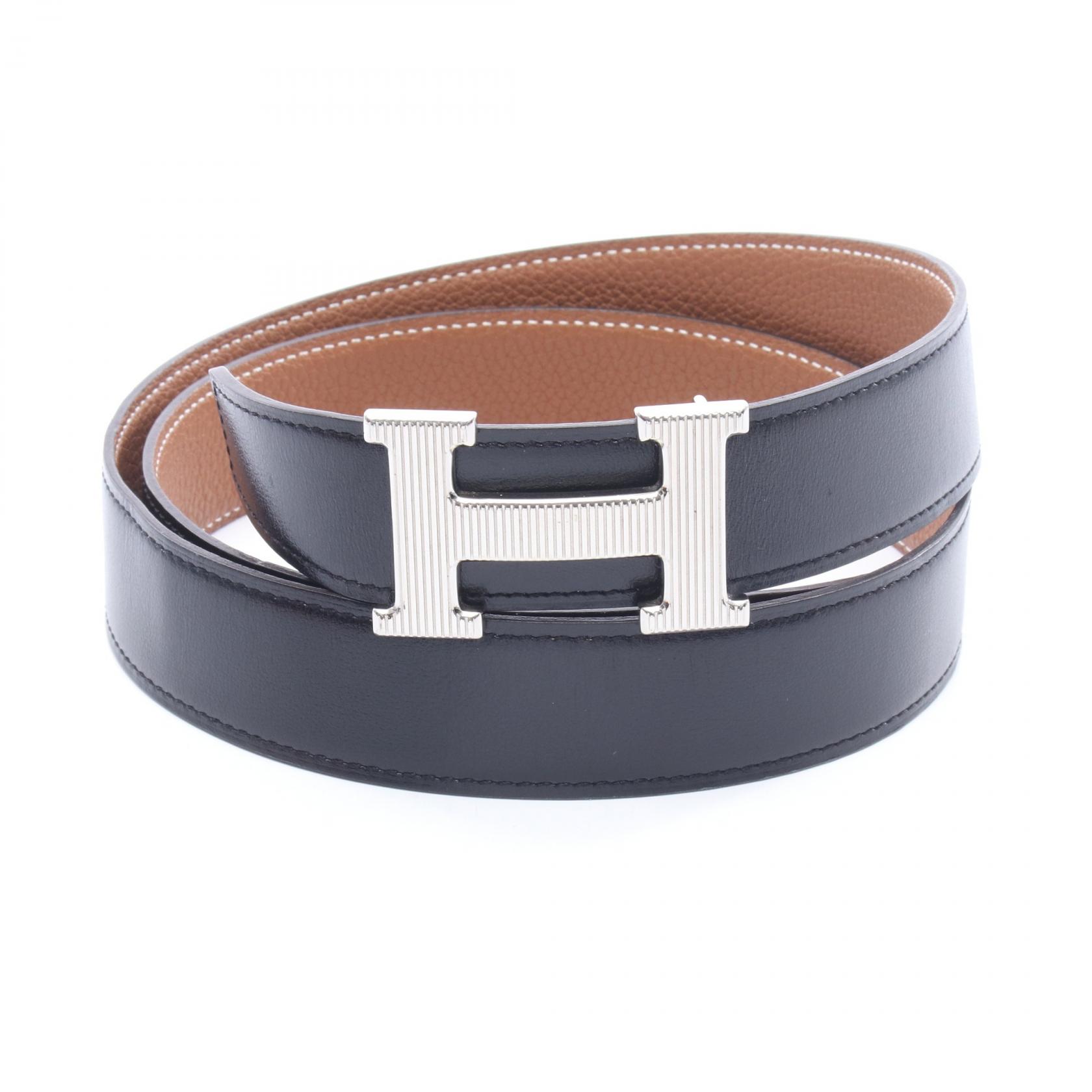 エルメス HERMES Hストリエ ノワール ゴールド リバーシブル ベルト 衣料品 カーフ（牛革） トゴ ボックスカーフ メンズ ブラック系 / ブラウン系 【中古】｜Mike Museum 78,650円