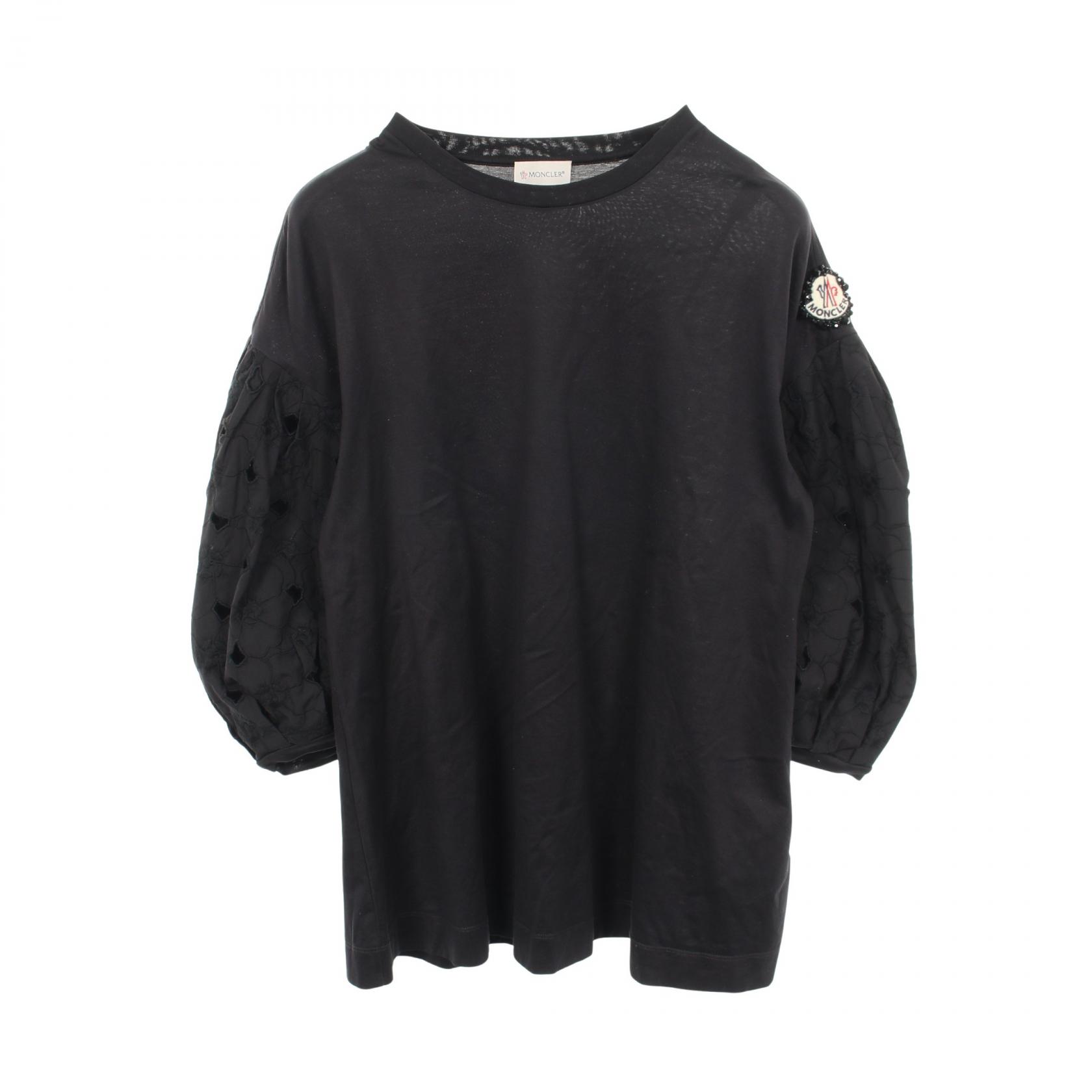 ≪10%OFFクーポン 7/19 20時～7/26 9:59≫モンクレール MONCLER MONCLER GENIUS 4 SIMONE ROCHA フローラル刺繍切替 カットソー 衣料品 トップス コットン レディース ブラック系 【中古】｜Mike Museum