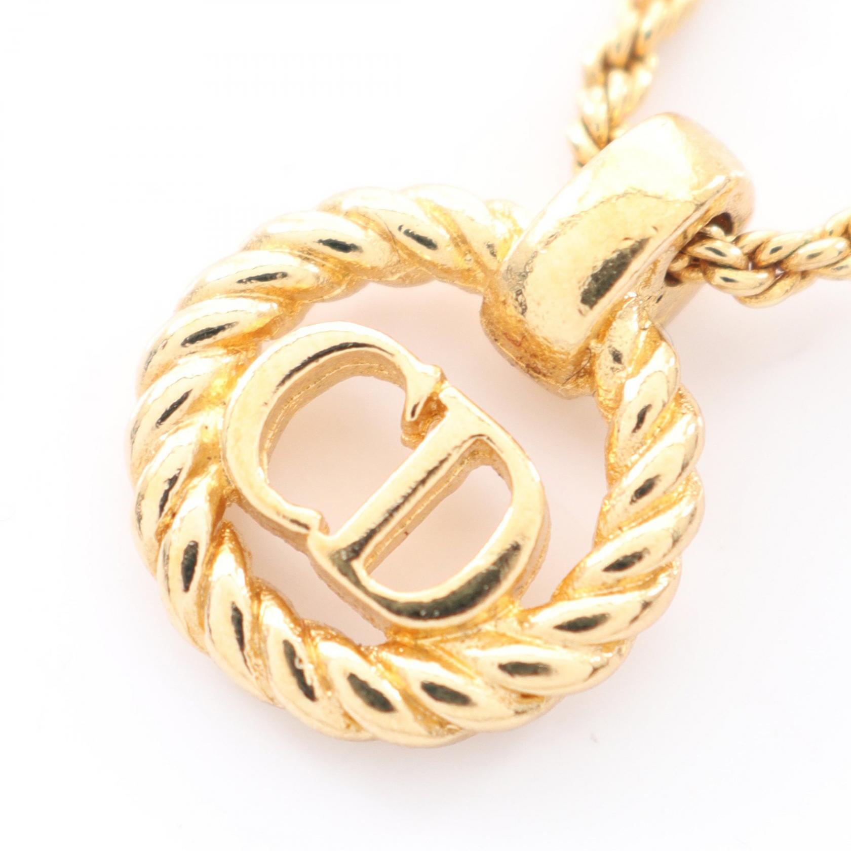 ディオール Dior CDロゴ ネックレス ジュエリー GP（ゴールドメッキ） レディース ゴールド系 【中古】