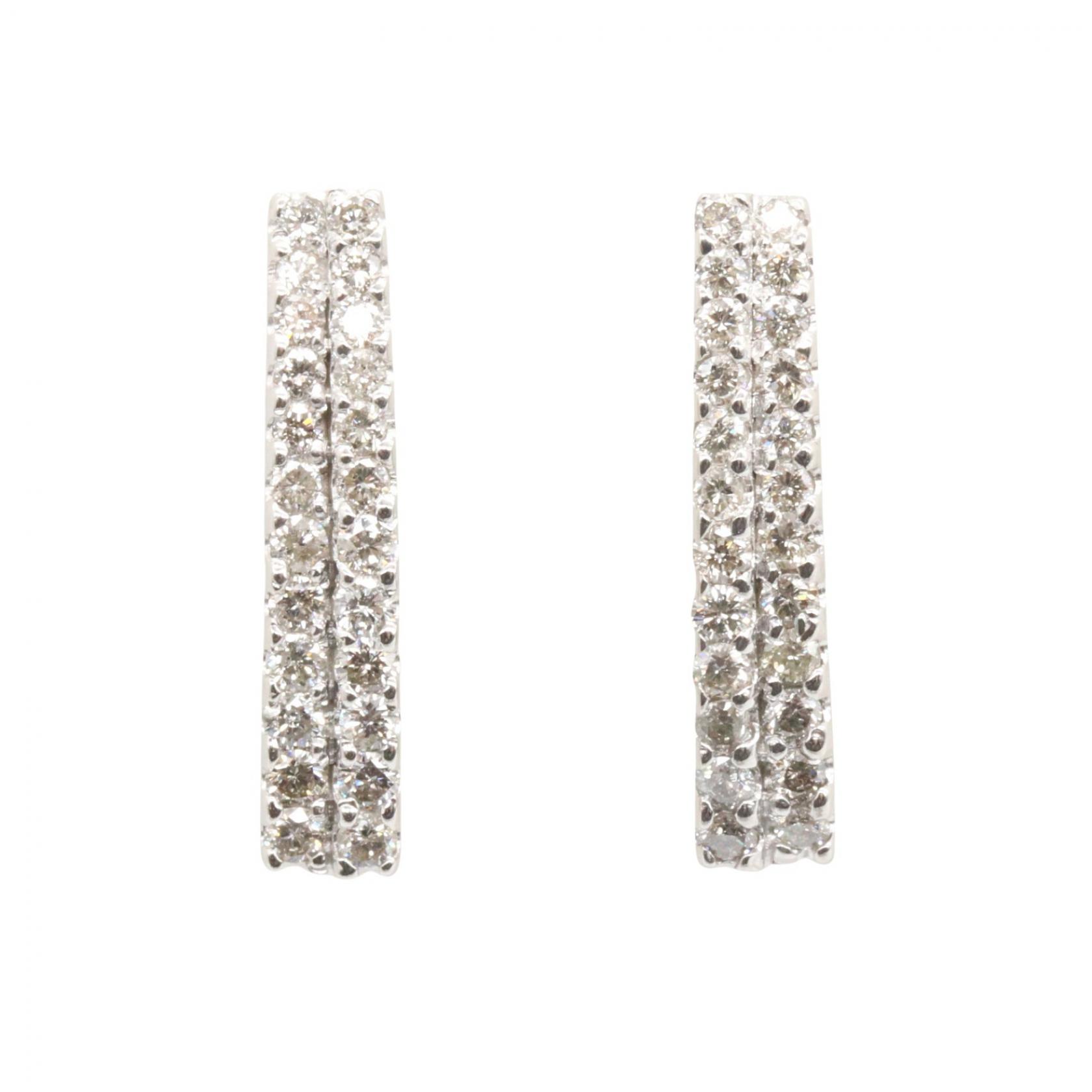 ジュエリー JEWELRY ダイヤモンド ピアス ピアス ジュエリー K18WG（ホワイトゴールド） ダイヤモンド レディース シルバー系 / クリア系 ﾀﾞｲﾔ 5.4g 【中古】