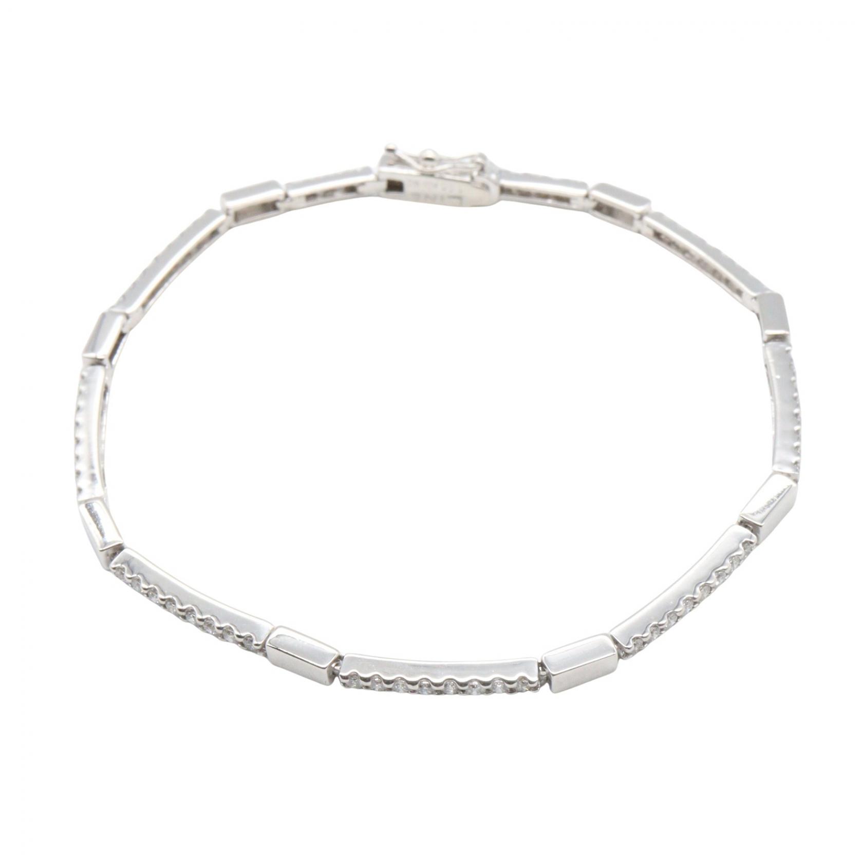 ジュエリー JEWELRY ダイヤモンド ブレスレット ブレスレット アクセサリー K18WG（ホワイトゴールド） ダイヤモンド レディース シルバー系 / クリア系 ﾀﾞｲﾔ 8.9g 【中古】