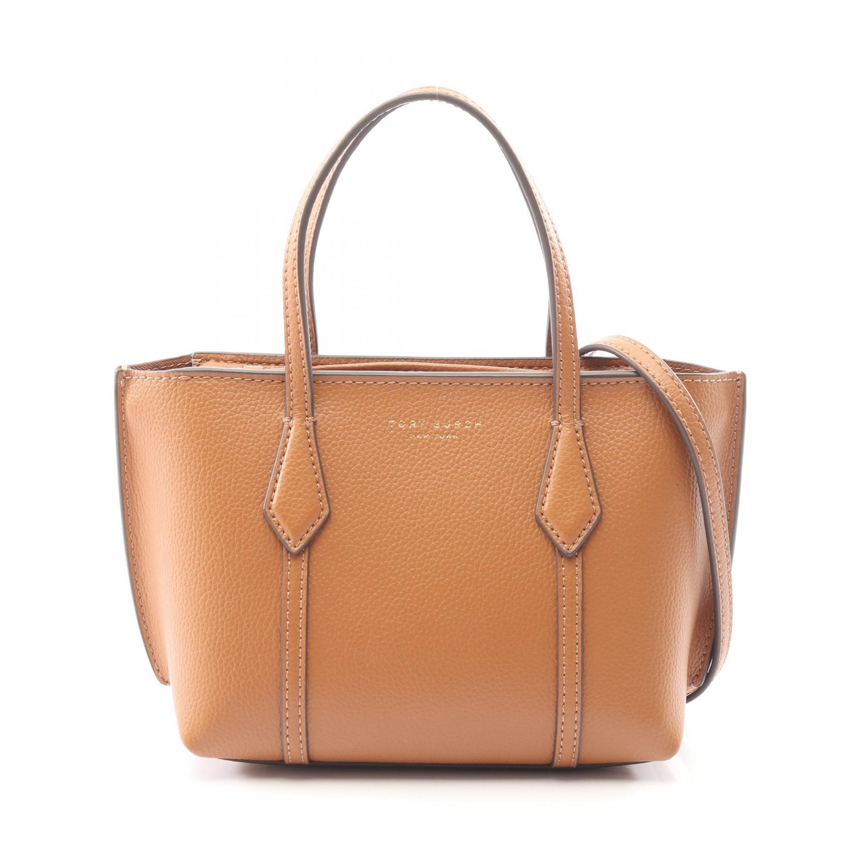トリーバーチ Tory Burch PERRY MINI TOTE 2WAY トートバッグ バッグ レザー レディース ブラウン系 177404200 【新品】