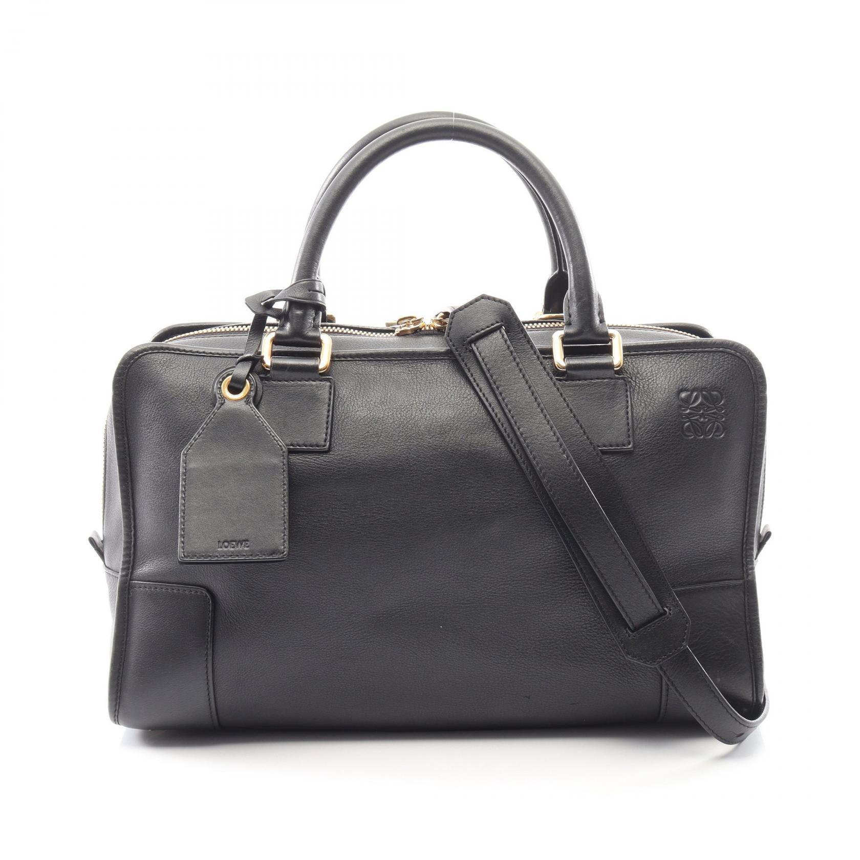 ≪10%OFFクーポン 7/19 20時～7/26 9:59≫ロエベ LOEWE アマソナ36 2WAY ハンドバッグ バッグ レザー レディース ブラック系 352.30.N22 【中古】｜Mike Museum