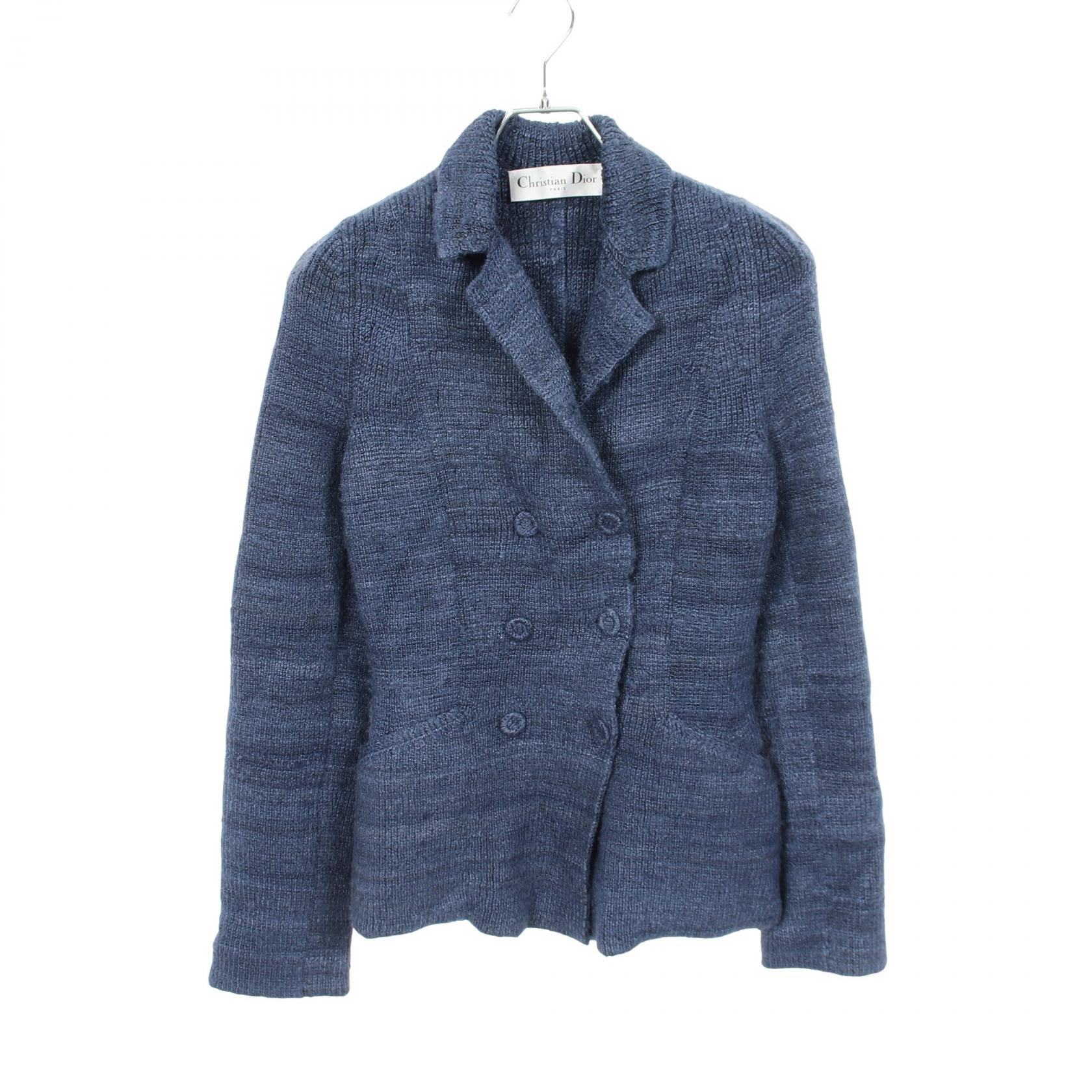 ≪10%OFFクーポン 7/19 20時~7/26 9:59≫クリスチャンディオール Christian Dior ニット 衣料品 アウター シルク レディース ブルー系 114V03BM601 【中古】|Mike Museum