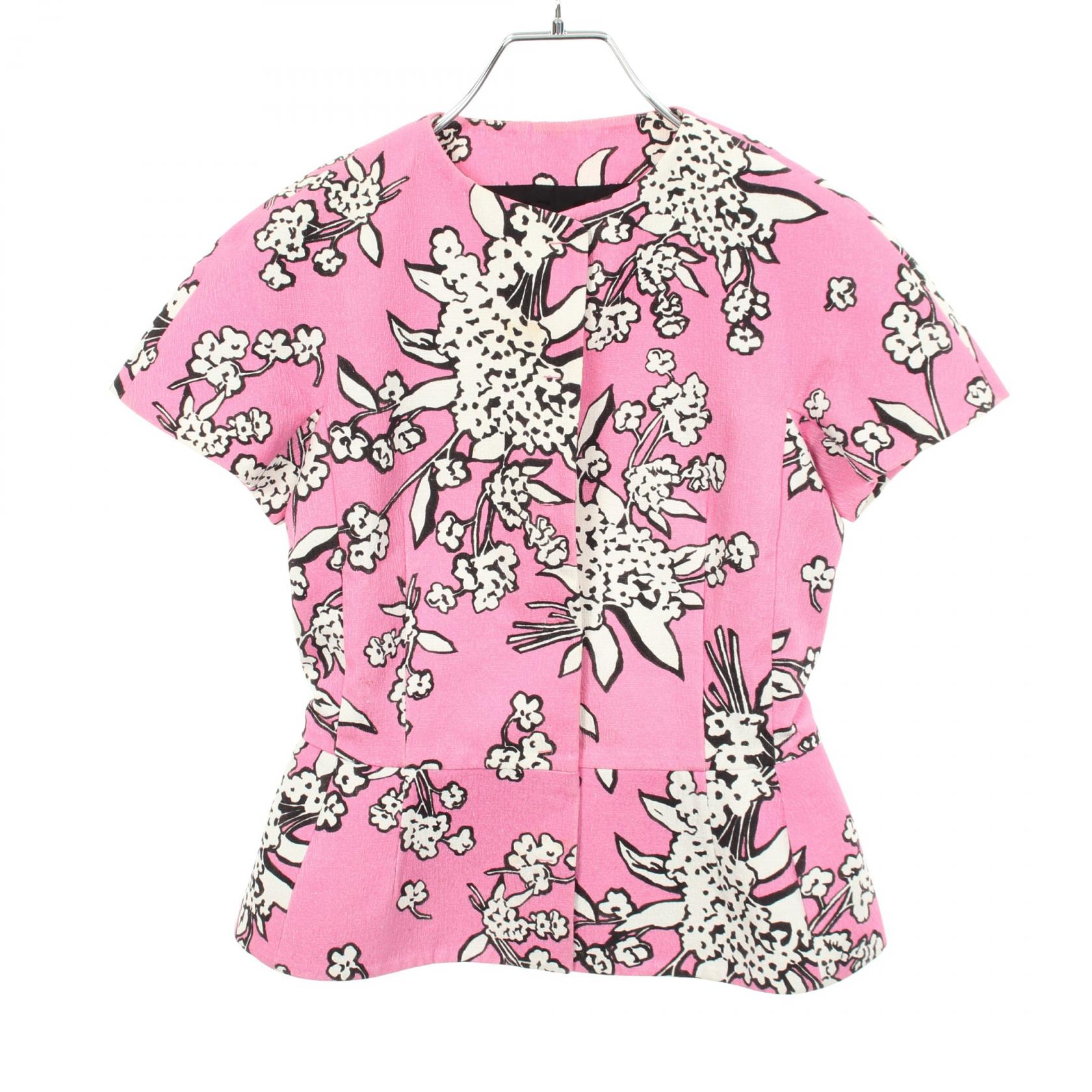 レッドヴァレンティノ RED VALENTINO 花柄 ペプラム 衣料品 トップス コットン レディース ピンク系 【中古】
