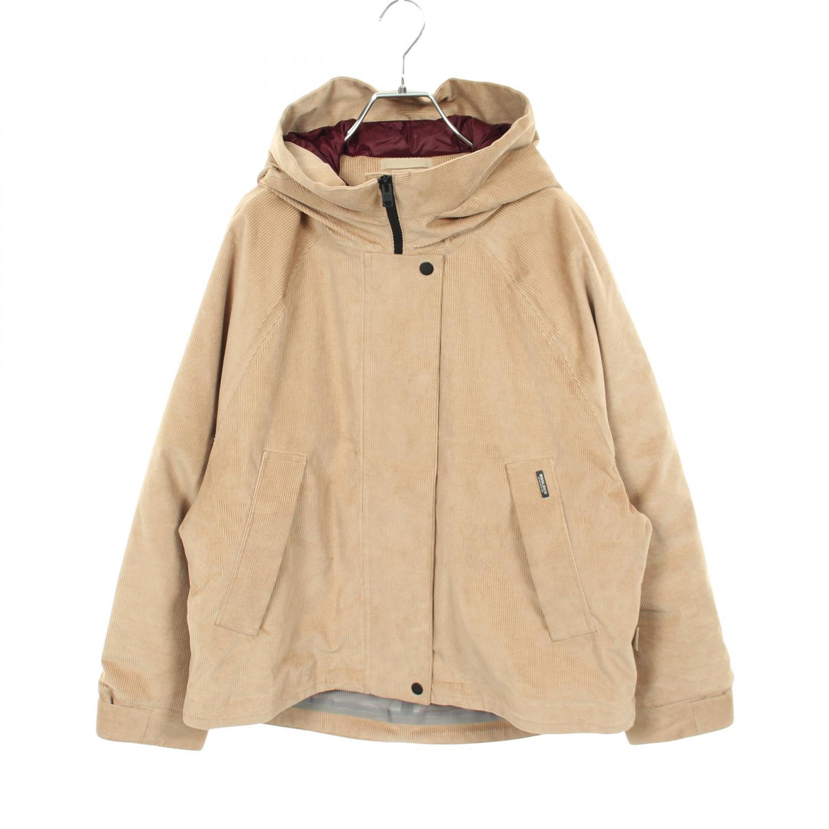 ≪10%OFFクーポン 7/19 20時～7/26 9:59≫ウールリッチ WOOLRICH コーデュロイ フード付き ダウンジャケット 衣料品 アウター コットン レディース ベージュ系 【中古】｜Mike Museum