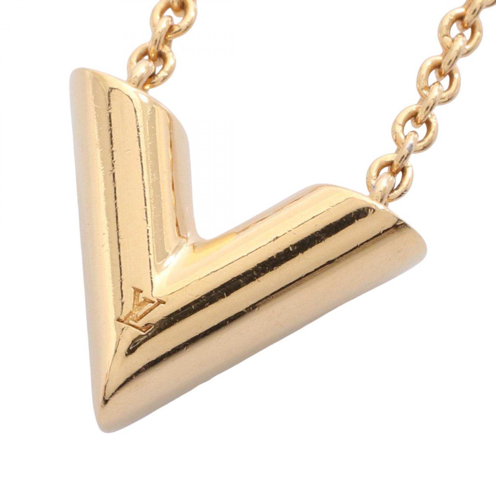 ≪10%OFFクーポン 7/19 20時~7/26 9:59≫ルイ・ヴィトン LOUIS VUITTON エセンシャルV ネックレス ジュエリー GP(ゴールドメッキ) レディース ゴールド系 M61083 【中古】|Mike Museum