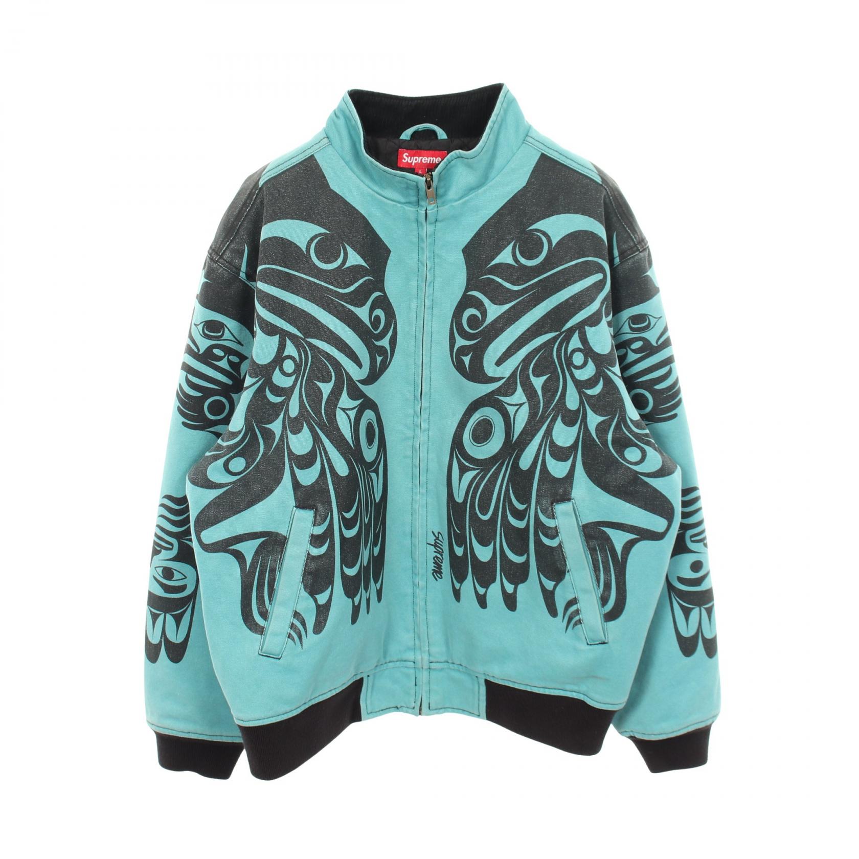≪10%OFFクーポン 7/19 20時～7/26 9:59≫シュプリーム Supreme Makah Zip Up Jacket ブルゾン ブルゾン 衣料品 アウター コットン メンズ ブルー系 【中古】｜Mike Museum