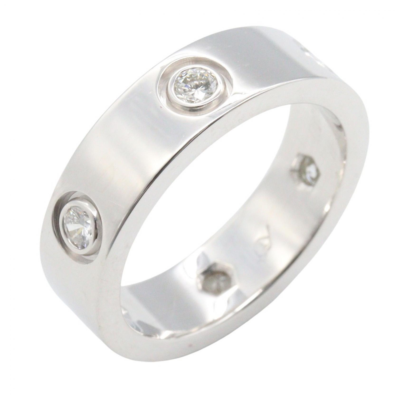 ≪10%OFFクーポン 7/19 20時～7/26 9:59≫カルティエ CARTIER ラブリング 6PD リング・指輪 ジュエリー K18WG（ホワイトゴールド） ダイヤモンド レディース シルバー系 / クリア系 【中古】｜Mike Museum