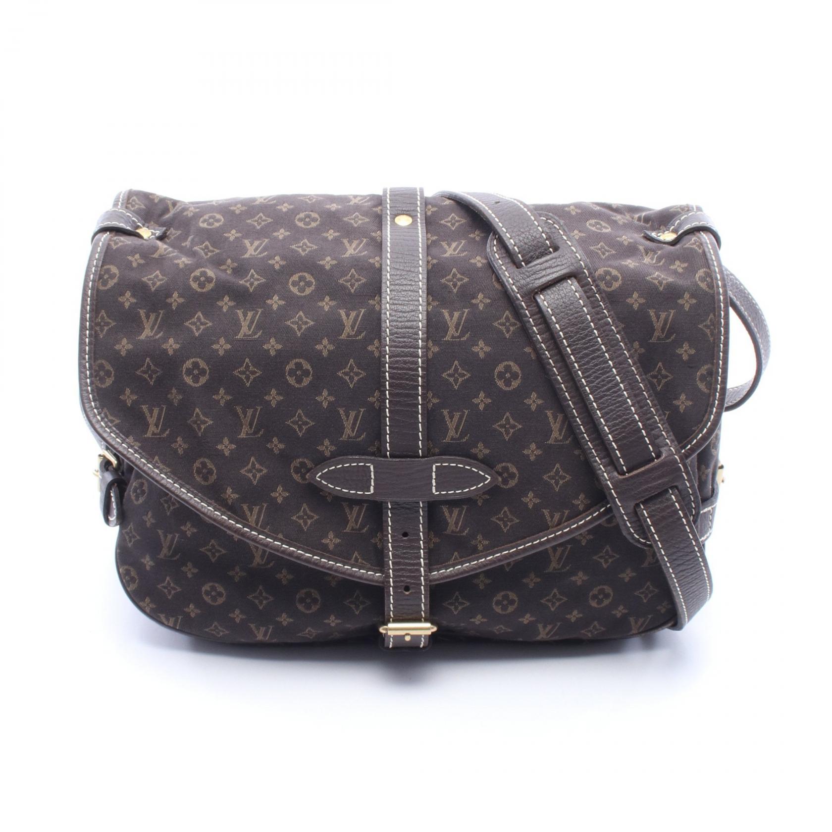ルイ・ヴィトン LOUIS VUITTON ソミュール ショルダーバッグ バッグ キャンバス レザー モノグラム・ミニ・ラン レディース ブラウン系 M95227 【中古】