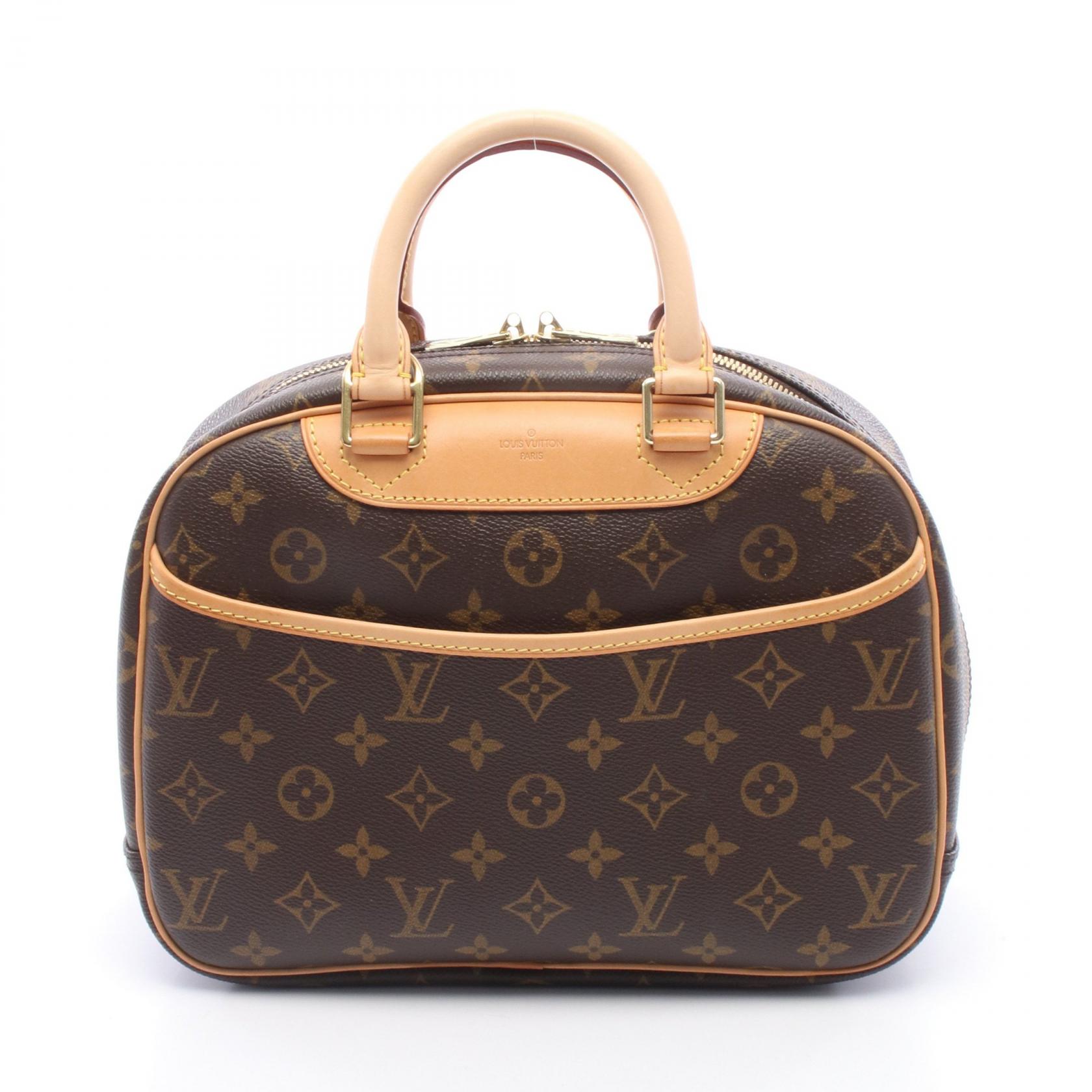 ≪15%OFFクーポン 7/19 20時～7/26 9:59≫ルイ・ヴィトン LOUIS VUITTON トゥルーヴィル ハンドバッグ バッグ PVCコーティングキャンバス レザー モノグラム レディース ブラウン系 M42228 【中古】｜Mike Museum