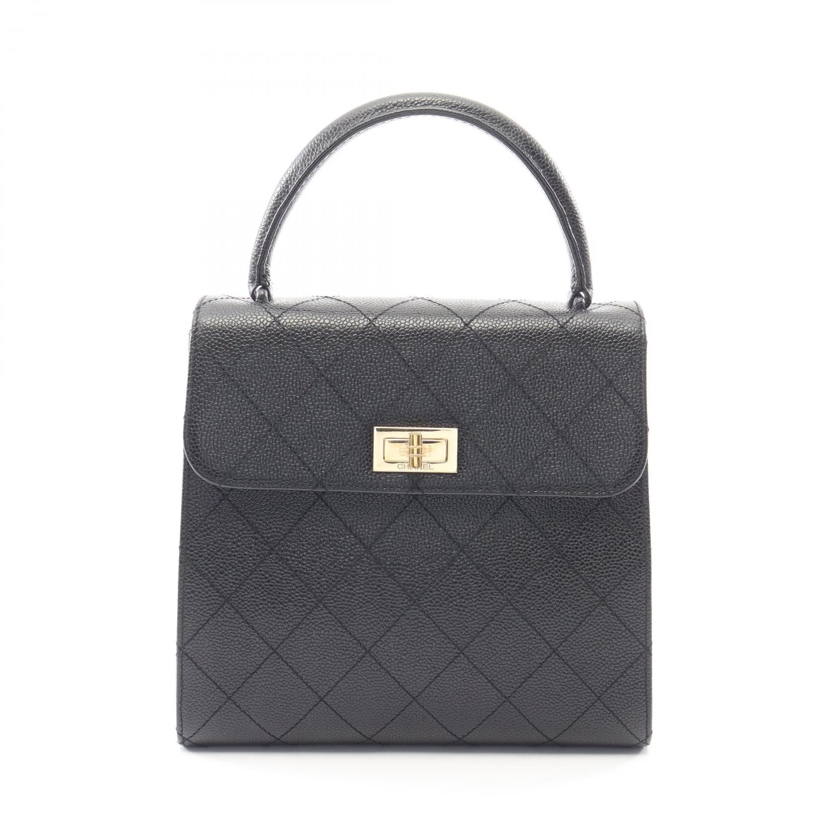 ≪15%OFFクーポン 7/19 20時~7/26 9:59≫シャネル CHANEL 2.55 マトラッセ トップハンドル ハンドバッグ バッグ カーフ(牛革) レディース ブラック系 【中古】|Mike Museum