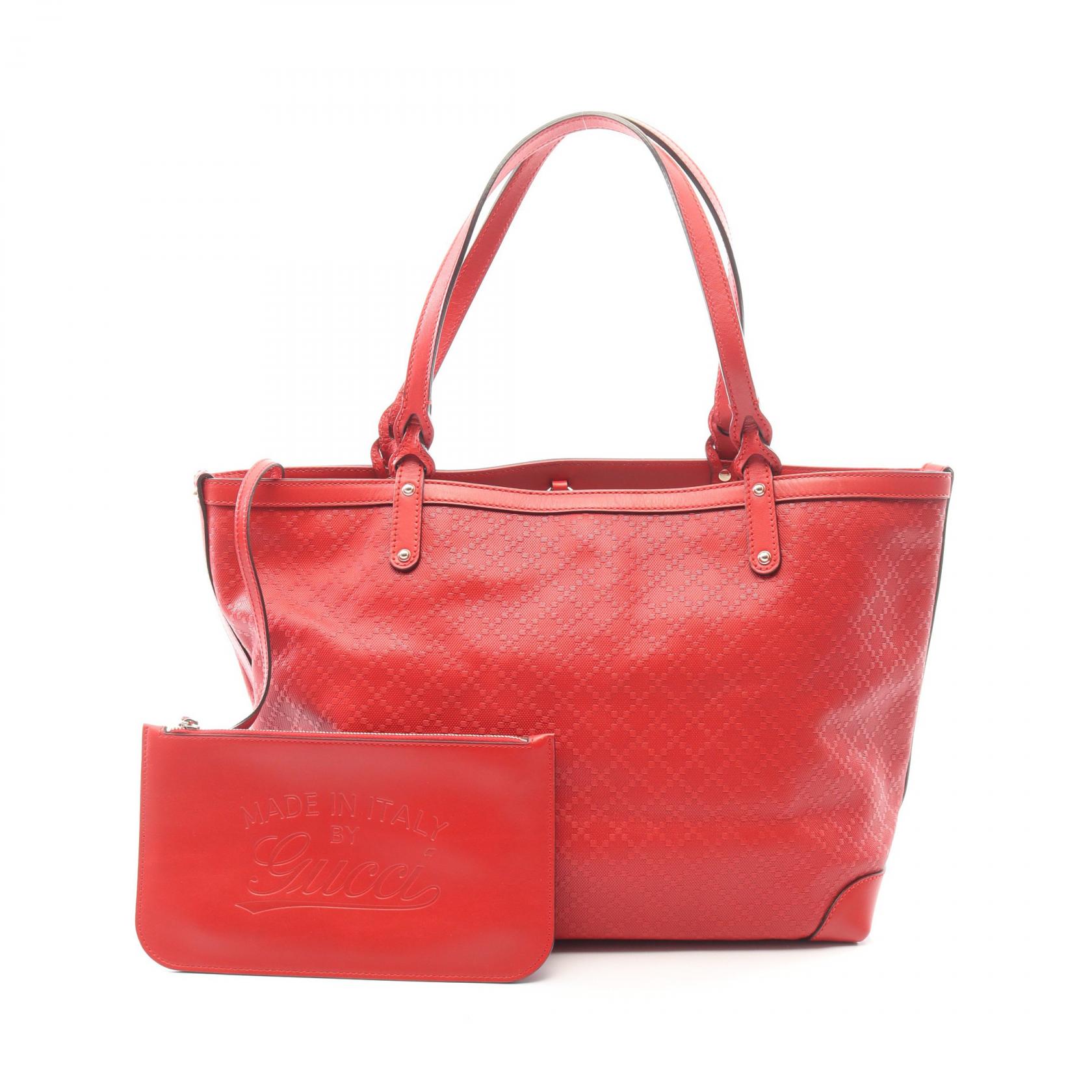 ≪10%OFFクーポン 7/19 20時～7/26 9:59≫グッチ GUCCI ディアマンテ トートバッグ バッグ レザー レディース レッド系 247209 【中古】｜Mike Museum