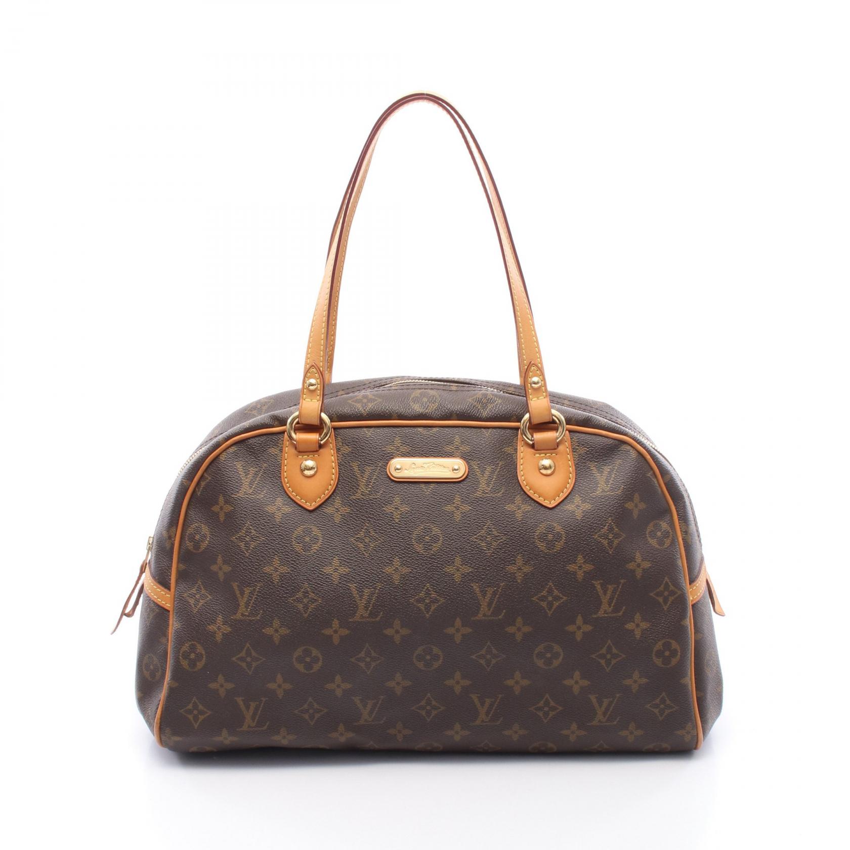 ≪15%OFFクーポン 7/19 20時～7/26 9:59≫ルイ・ヴィトン LOUIS VUITTON モントルグイユGM ショルダーバッグ バッグ PVCコーティングキャンバス レザー モノグラム レディース ブラウン系 M95566 【中古】｜Mike Museum