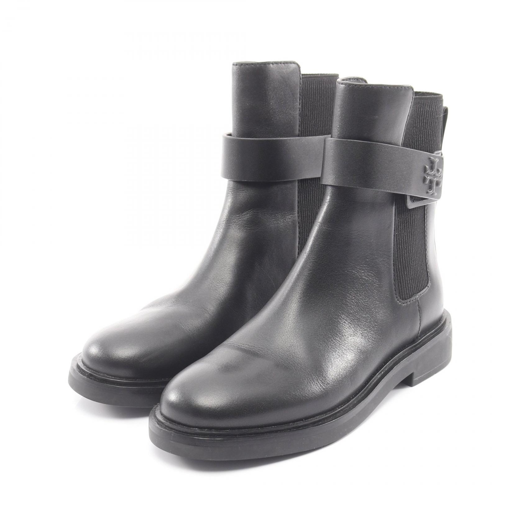 ≪千円OFFクーポン 7/19 20時～7/26 9:59≫トリーバーチ Tory Burch DOUBLE T CHELSEA BOOT ブーツ 靴 レザー レディース ブラック系 【中古】｜Mike Museum