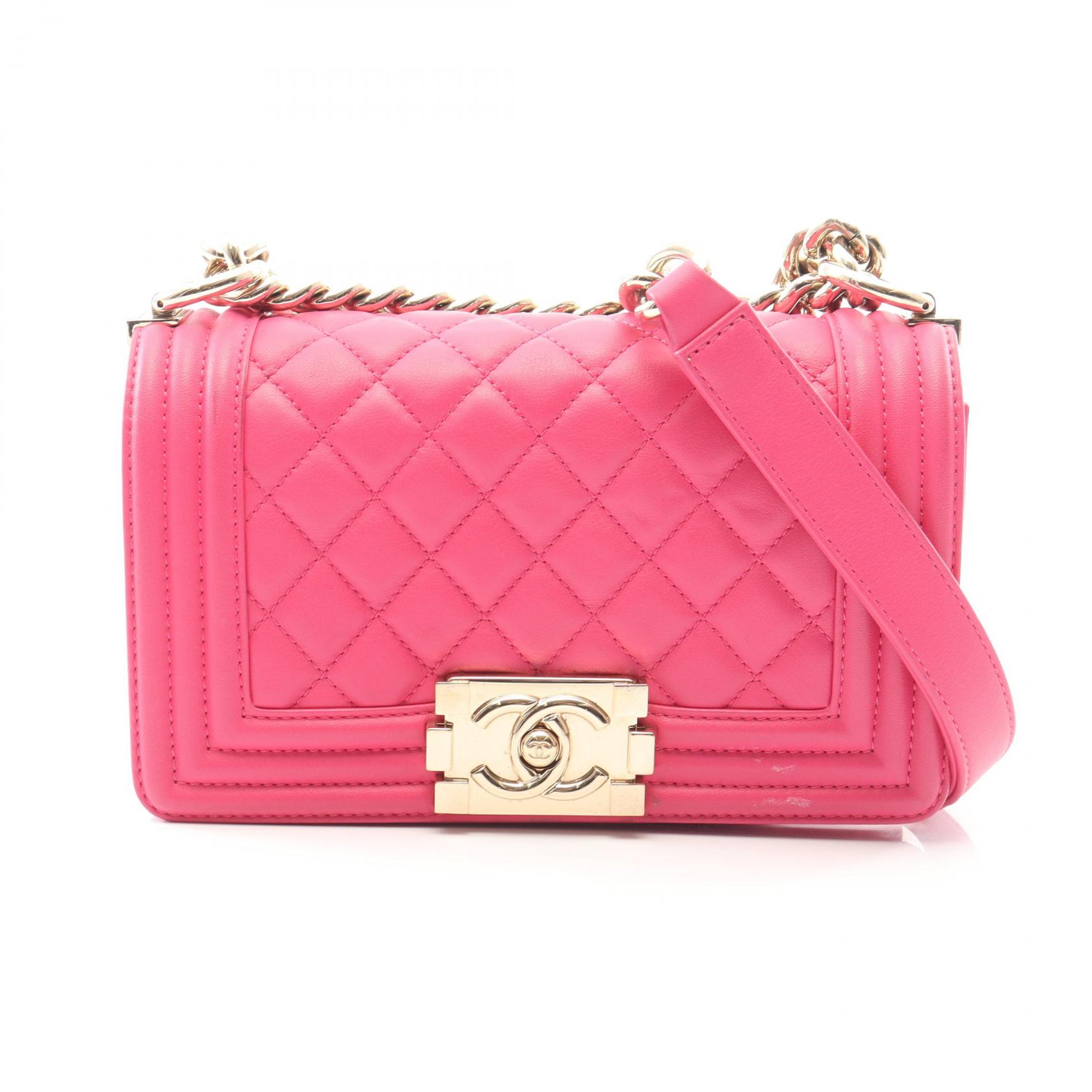 ≪15%OFFクーポン 7/19 20時~7/26 9:59≫シャネル CHANEL ボーイシャネル スモール ショルダーバッグ バッグ ラムスキン(羊革) レディース ピンク系 A67085 【中古】|Mike Museum