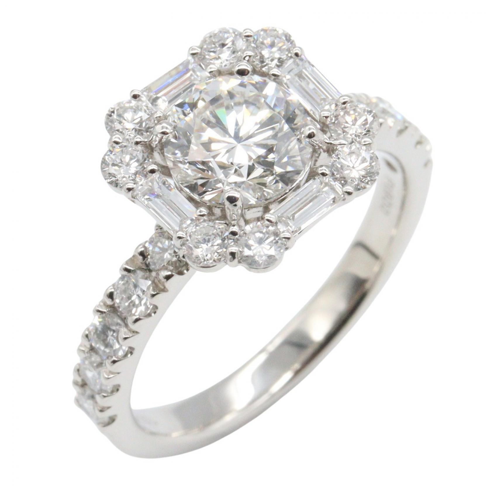 ≪10%OFFクーポン 7/19 20時~7/26 9:59≫ジュエリー JEWELRY ダイヤモンド リング リング・指輪 ジュエリー Pt900プラチナ ダイヤモンド レディース シルバー系 / クリア系 ダイヤ 5.6g 【中古】|Mike Museum