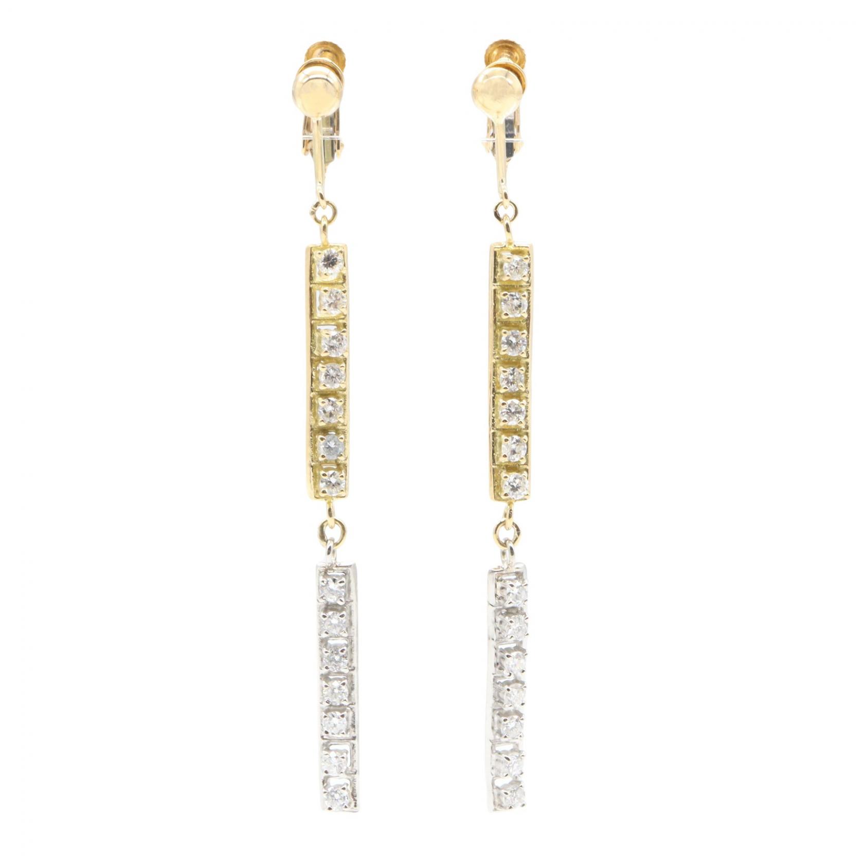 ≪10%OFFクーポン 7/19 20時~7/26 9:59≫ジュエリー JEWELRY イヤリング イヤリング ジュエリー K18(イエローゴールド) K18WG(ホワイトゴールド) レディース ゴールド系 / シルバー系 K18/K18WG 5.1g 【中古】|Mike Museum