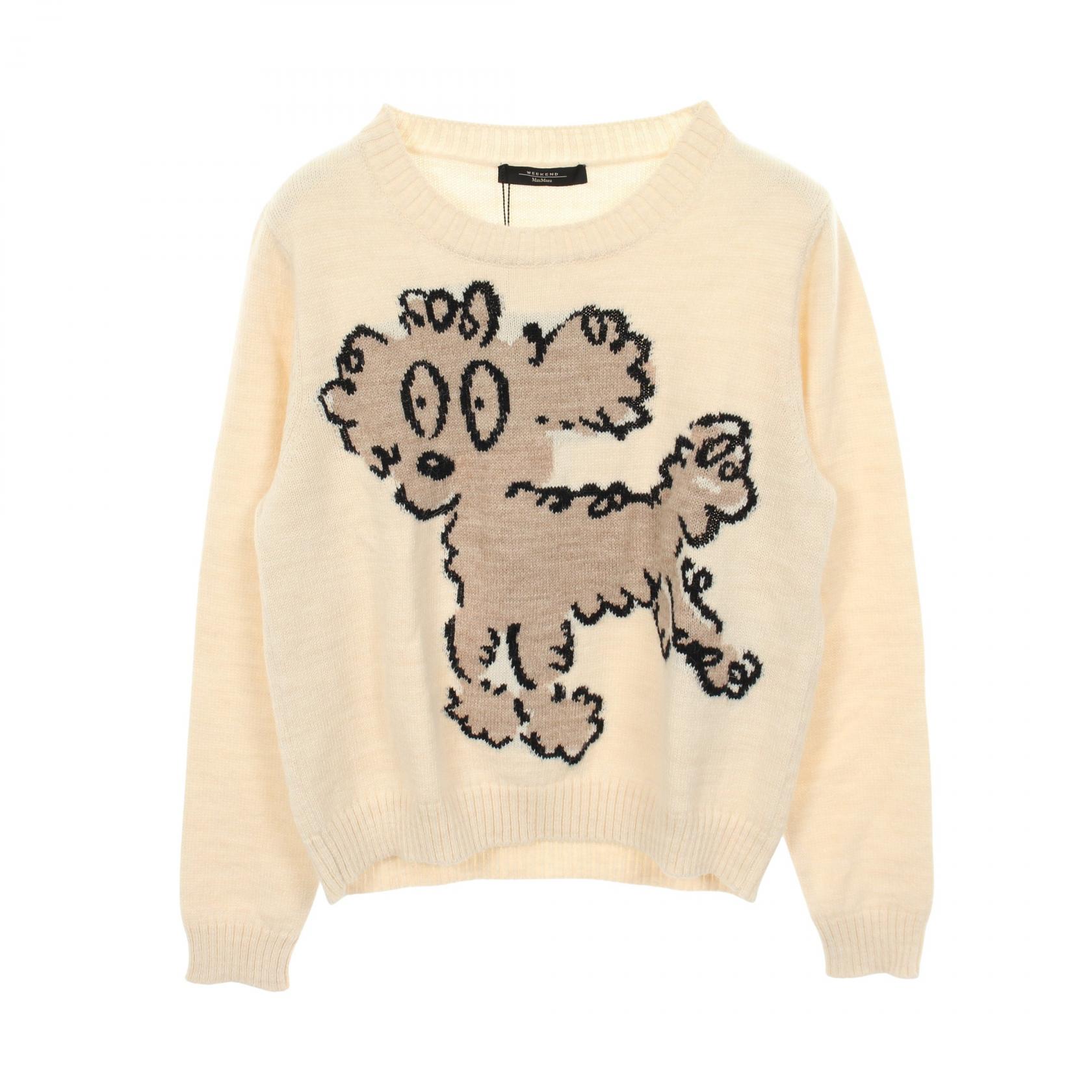 【P5倍&times;5%クーポン｜7/29 20時～8/2 23:59】ウィークエンド マックスマーラ WEEK END Max Mara ODESSA クルーネック ニット 衣料品 トップス アクリル / アルパカ レディース アイボリー系 / ベージュ系 【中古】｜Mike Museum