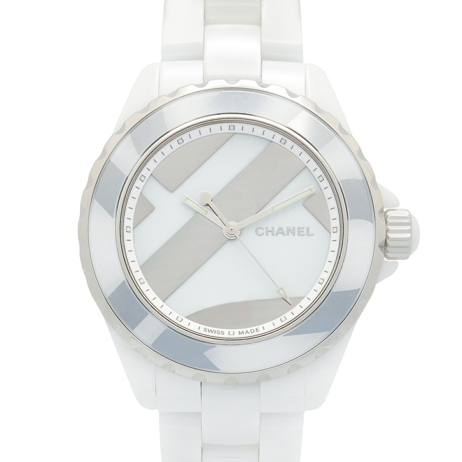 ≪10%OFFクーポン 7/19 20時～7/26 9:59≫シャネル CHANEL J12 アンタイトル 腕時計 時計 セラミック メンズ ホワイト系 H5582 【中古】｜Mike Museum