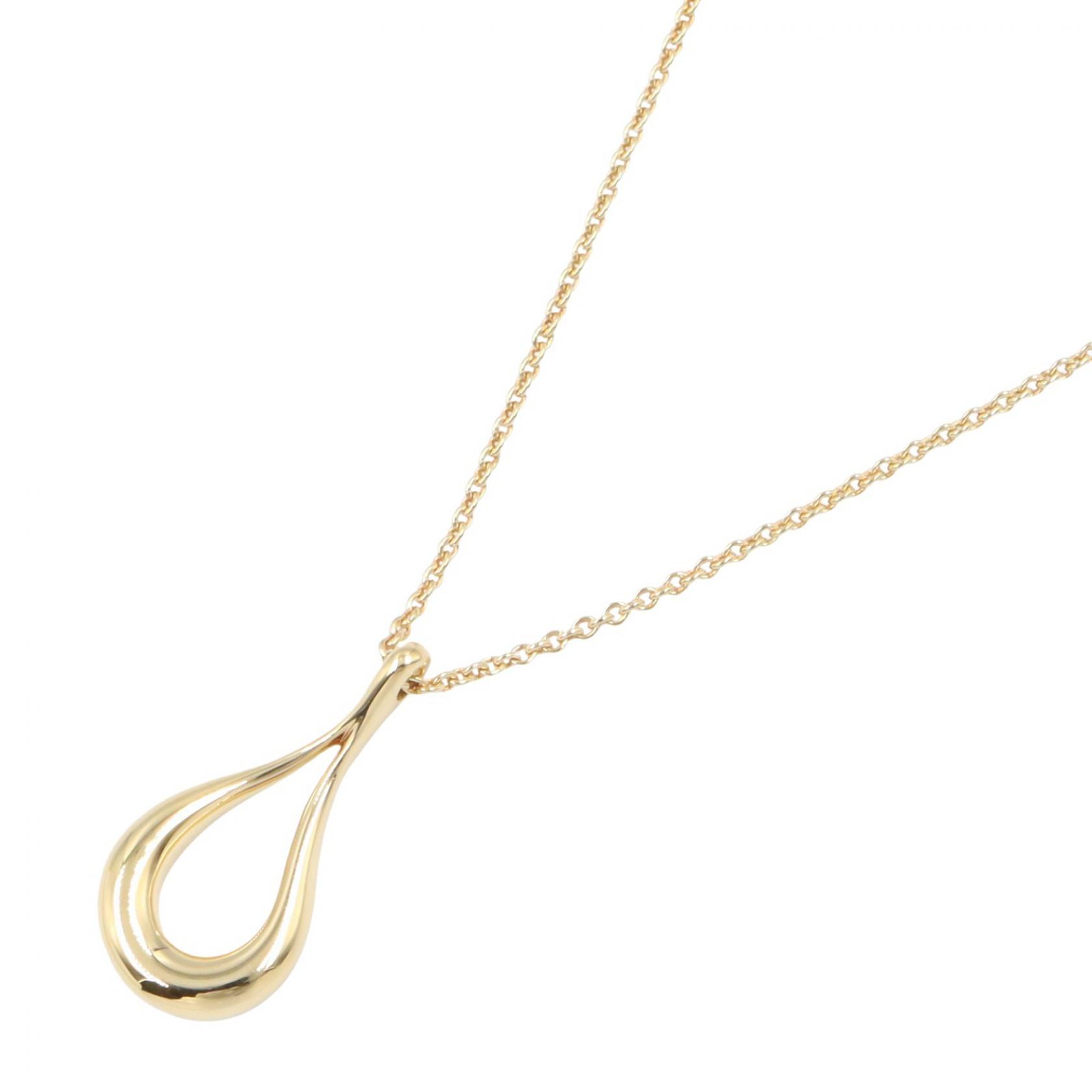 ≪10%OFFクーポン 7/19 20時～7/26 9:59≫ティファニー TIFFANY＆CO ティアドロップ ネックレス ネックレス ジュエリー K18（イエローゴールド） レディース ゴールド系 【中古】｜Mike Museum