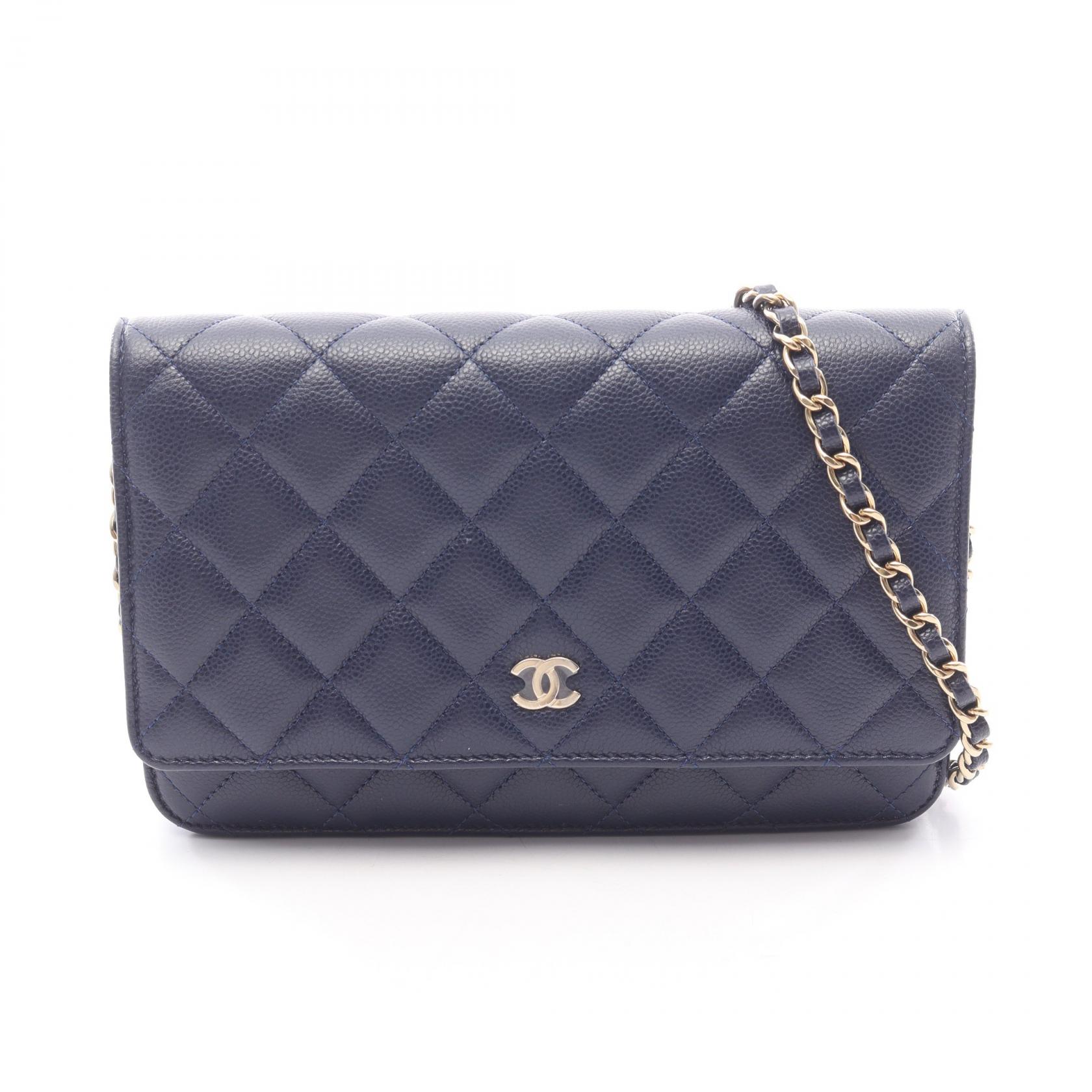≪15%OFFクーポン 7/19 20時~7/26 9:59≫シャネル CHANEL マトラッセ ショルダーバッグ バッグ キャビアスキン(グレインドカーフ) レディース ネイビー系 AP0250 【中古】|Mike Museum