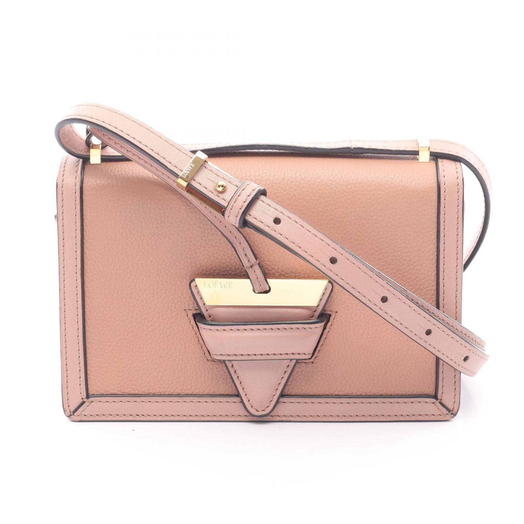 ≪10%OFFクーポン 7/19 20時~7/26 9:59≫ロエベ LOEWE バルセロナ スモール ショルダーバッグ バッグ レザー レディース ピンク系 【中古】|Mike Museum