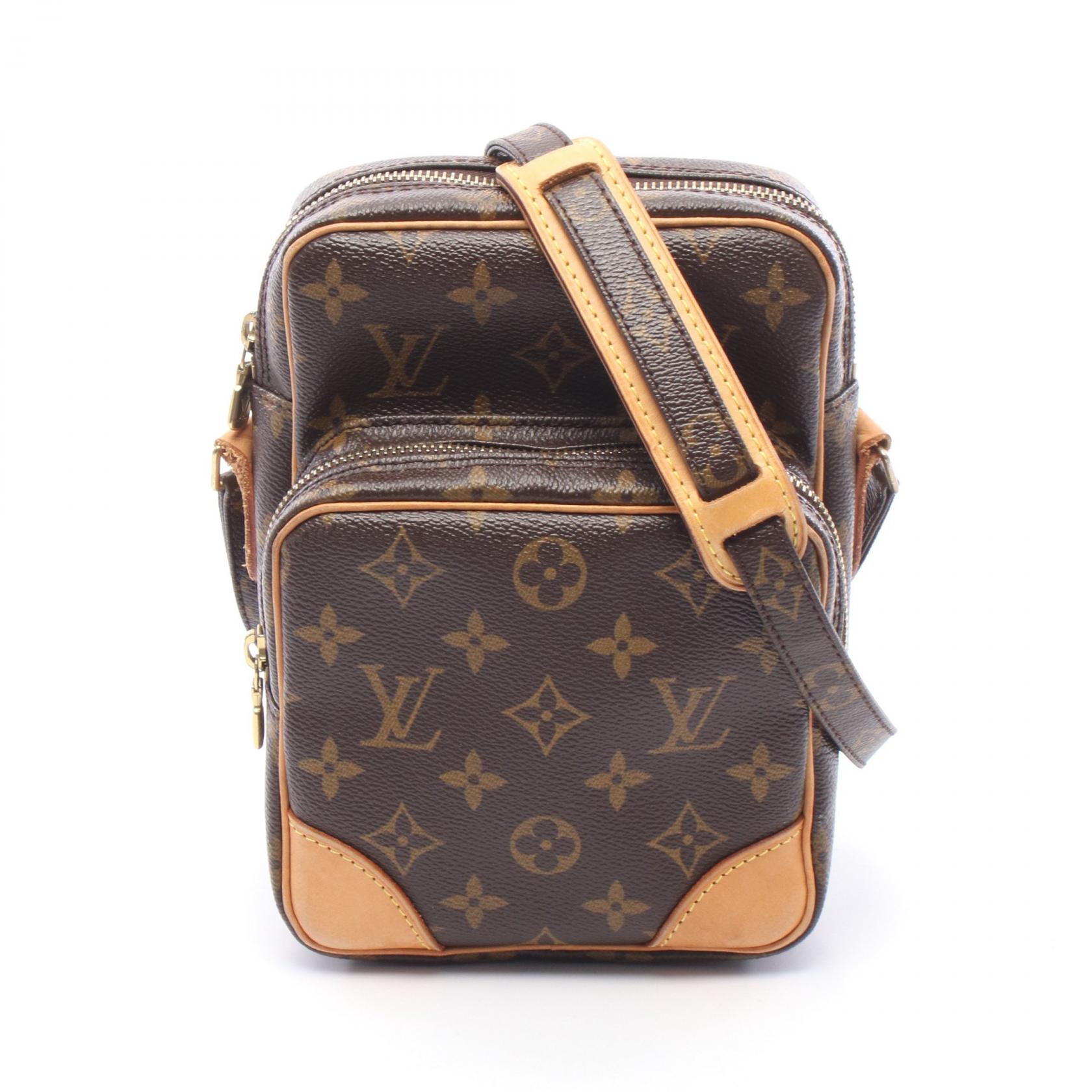 ≪15%OFFクーポン 7/19 20時~7/26 9:59≫ルイ・ヴィトン LOUIS VUITTON アマゾン モノグラム ショルダーバッグ バッグ PVCコーティングキャンバス レザー レディース ブラウン系 M45236 【中古】|Mike Museum