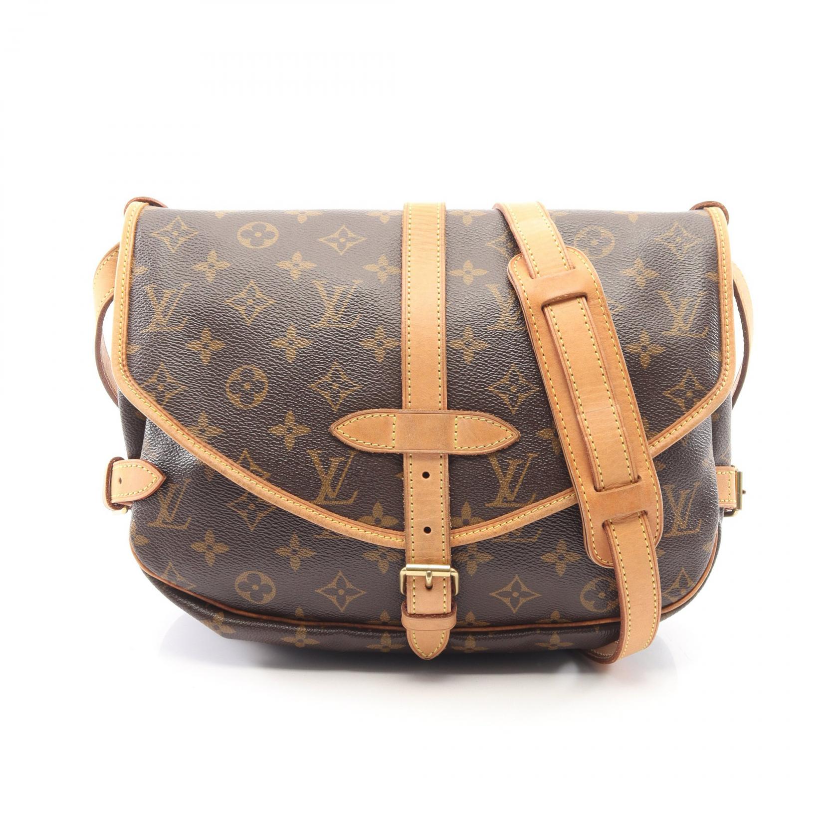 ≪15%OFFクーポン 7/19 20時~7/26 9:59≫ルイ・ヴィトン LOUIS VUITTON ソミュール30 モノグラム ショルダーバッグ バッグ PVCコーティングキャンバス レザー レディース ブラウン系 M42256 【中古】|Mike Museum