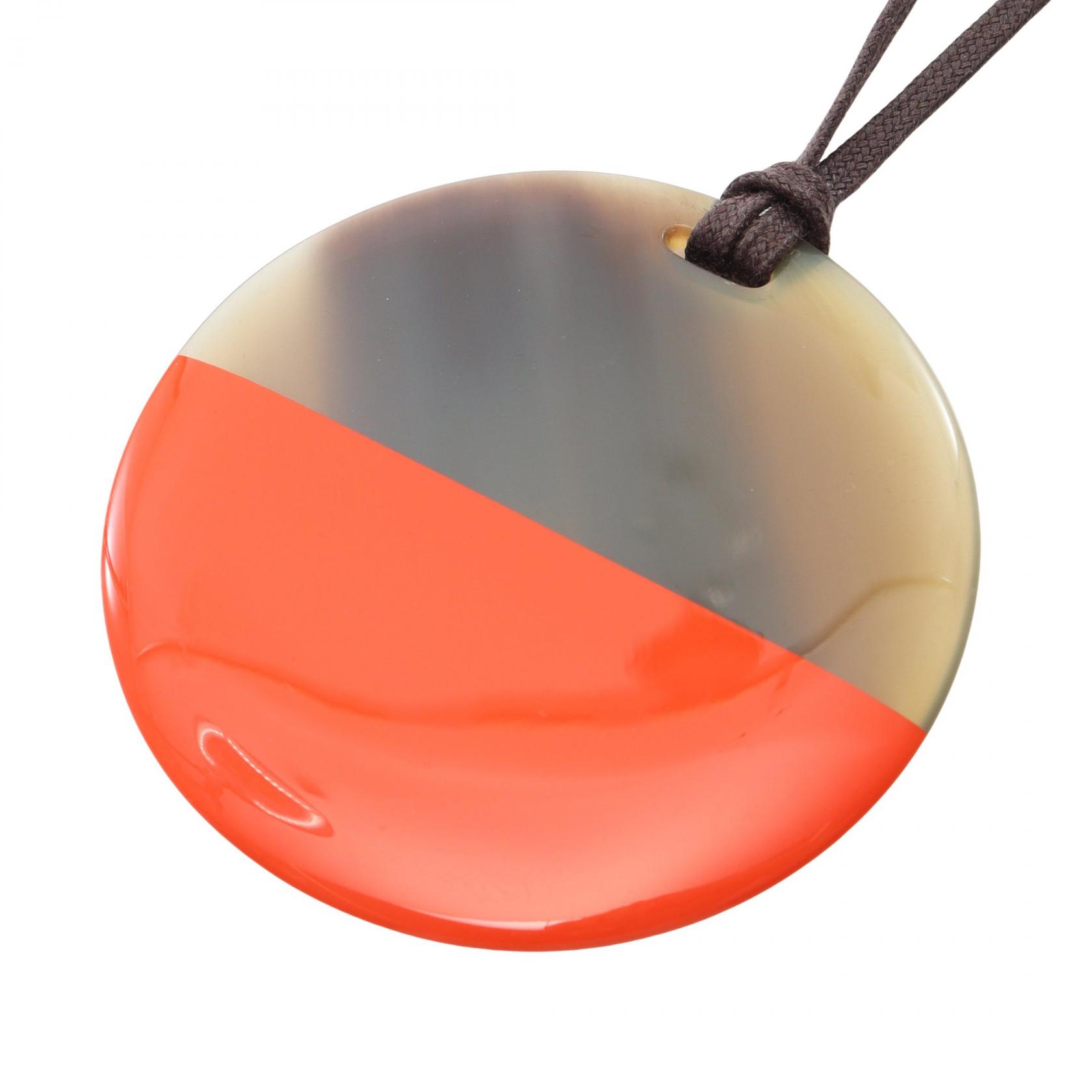 エルメス HERMES ミニマルシティ ペンダント ネックレス ジュエリー レザー バッファローホーン レディース ブラウン系 【中古】|Mike Museum