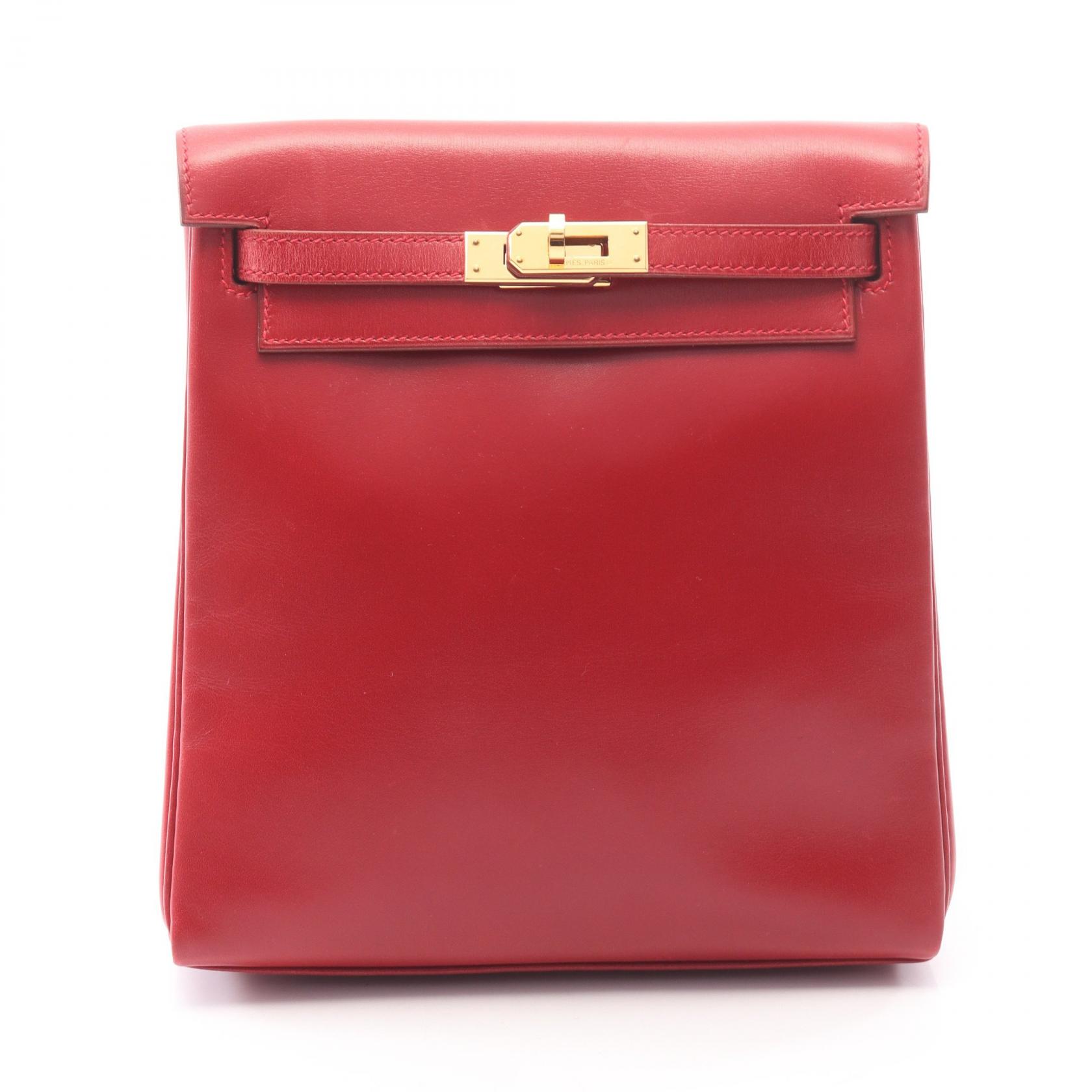≪10%OFFクーポン 7/19 20時～7/26 9:59≫エルメス HERMES ケリーアドPM リュックサック バックパック バッグ カーフ（牛革） ボックスカーフ レディース レッド系 【中古】｜Mike Museum