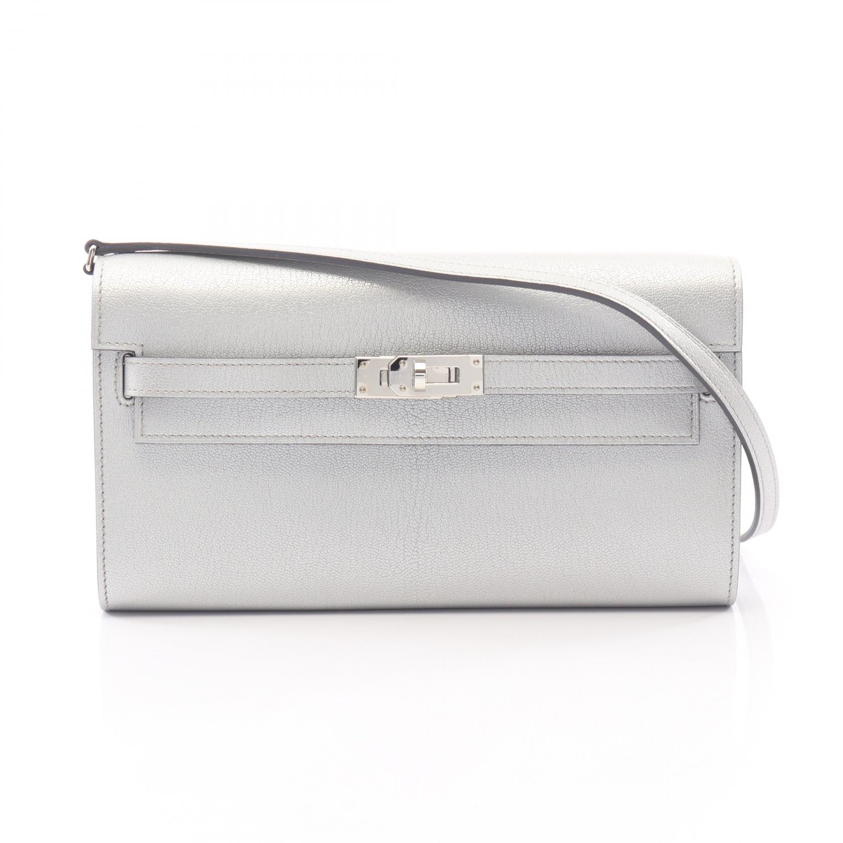 ≪15%OFFクーポン 7/19 20時~7/26 9:59≫エルメス HERMES ケリートゥーゴー アルジャン ショルダーバッグ バッグ シェーブルシャキラム レディース シルバー系 【中古】|Mike Museum