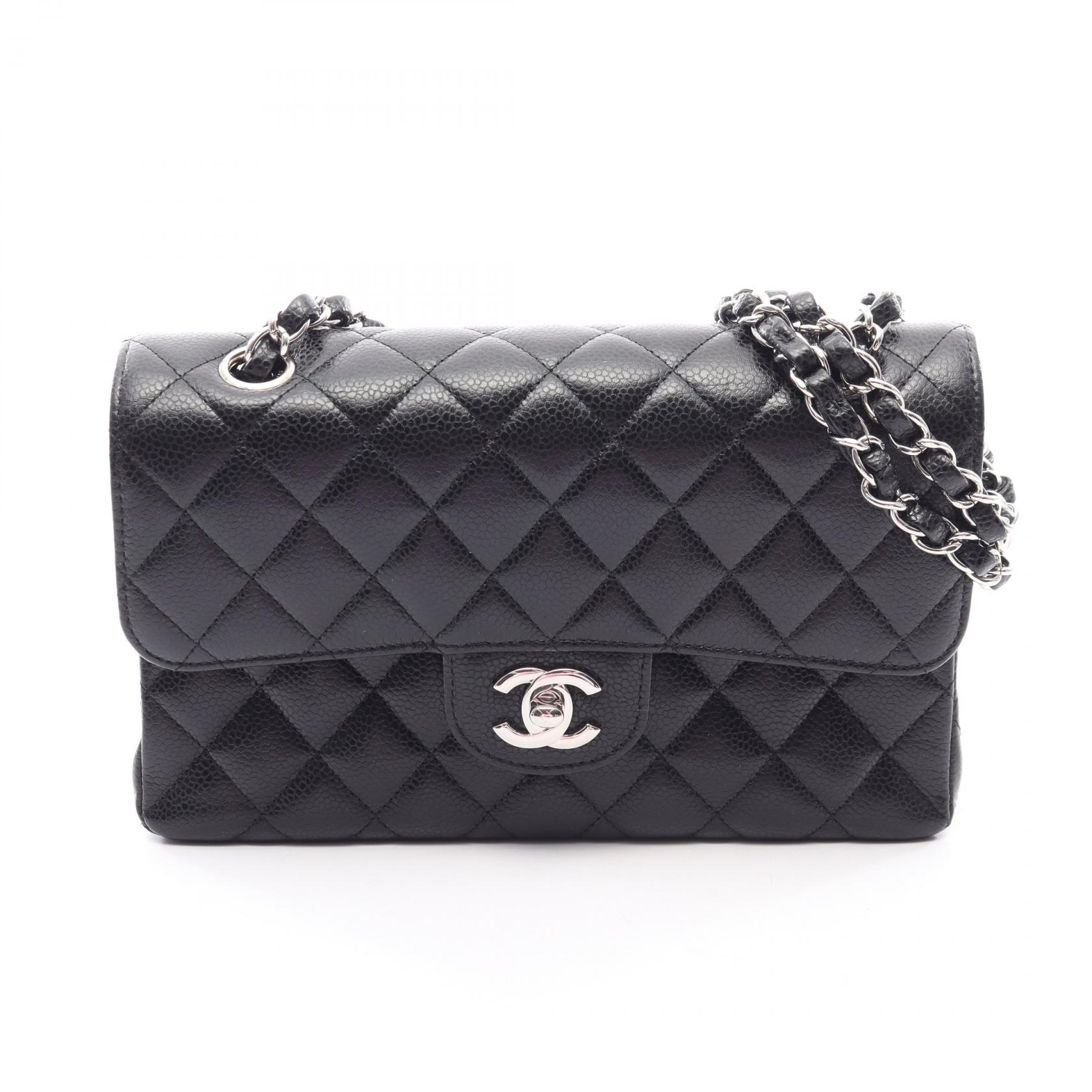 ≪10%OFFクーポン 7/19 20時~7/26 9:59≫シャネル CHANEL マトラッセ Wフラップ ショルダーバッグ バッグ キャビアスキン(グレインドカーフ) レディース ブラック系 【中古】|Mike Museum