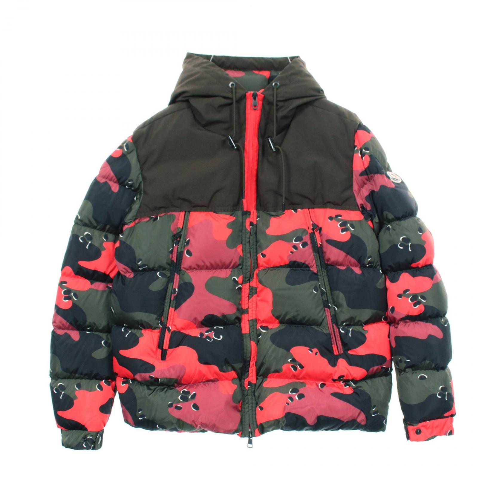 ≪10%OFFクーポン 7/19 20時～7/26 9:59≫モンクレール MONCLER EYMERIC フード付き ダウンジャケット 衣料品 アウター ナイロン メンズ カーキ系 / レッド系 / ブラック系 E2091419928553991 【中古】｜Mike Museum