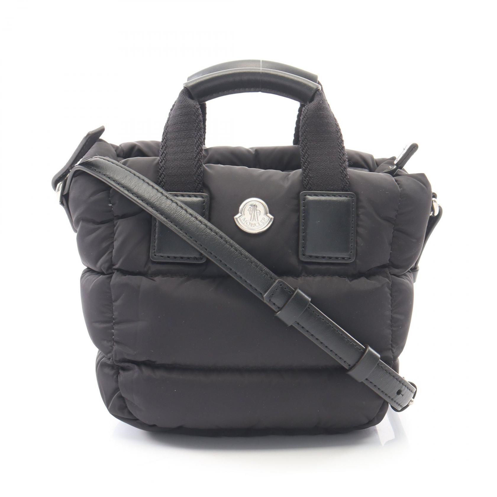 ≪10%OFFクーポン 7/19 20時～7/26 9:59≫モンクレール MONCLER MICRO CARADOC 2WAY ハンドバッグ バッグ ナイロン レザー レディース ブラック系 【中古】｜Mike Museum