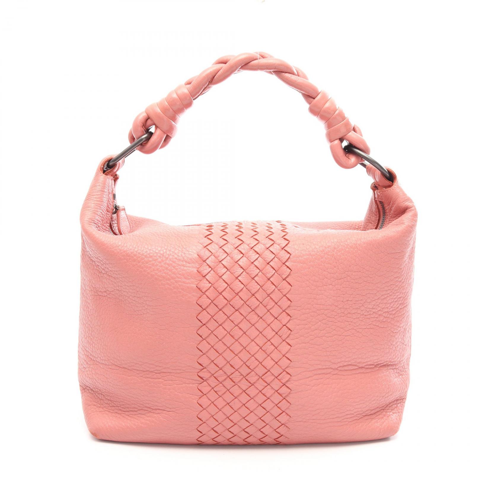 ≪20%OFFクーポン 7/19 20時～7/26 9:59≫ボッテガヴェネタ BOTTEGA VENETA イントレチャート ショルダーバッグ バッグ レザー レディース ピンク系 179331 【中古】｜Mike Museum