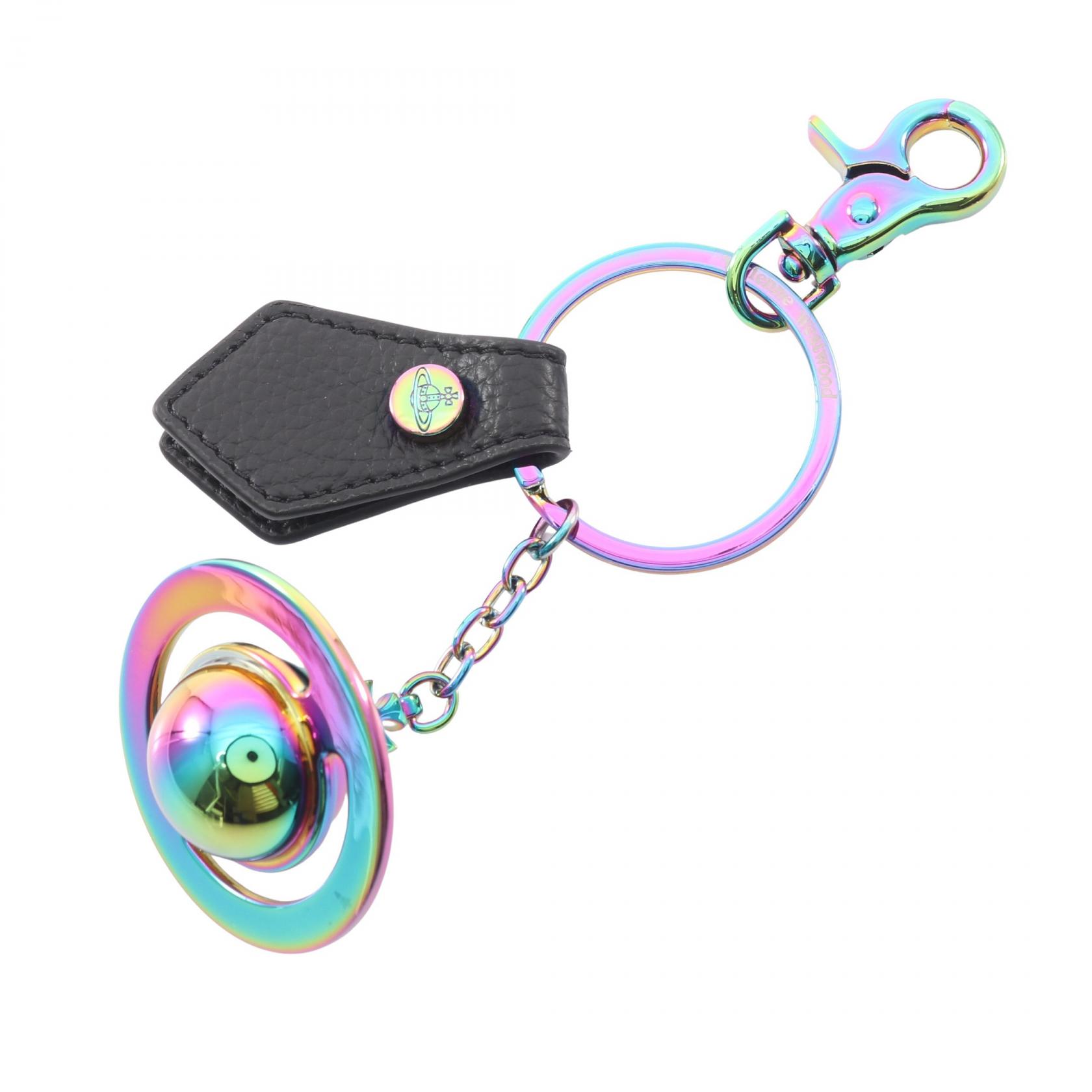 ≪千円OFFクーポン 7/19 20時～7/26 9:59≫ヴィヴィアンウエストウッド Vivienne Westwood 3D ORB IRIDESCENT オーブ キーホルダー アクセサリー レザー メタル メンズ レディース ブラック系 / マルチカラー 8203011JUOM0014N403 【新品】｜Mike Museum