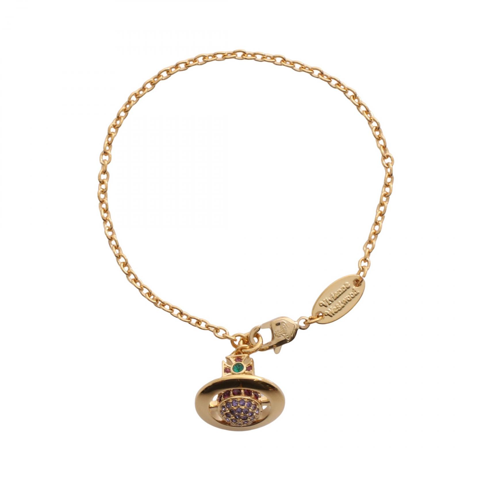 ≪2千円OFFクーポン 7/19 20時~7/26 9:59≫ヴィヴィアンウエストウッド Vivienne Westwood KIKA ORB ブレスレット アクセサリー GP(ゴールドメッキ) ラインストーン レディース ゴールド系 / マルチカラー 6102024M02R957 【新品】|Mike Museum