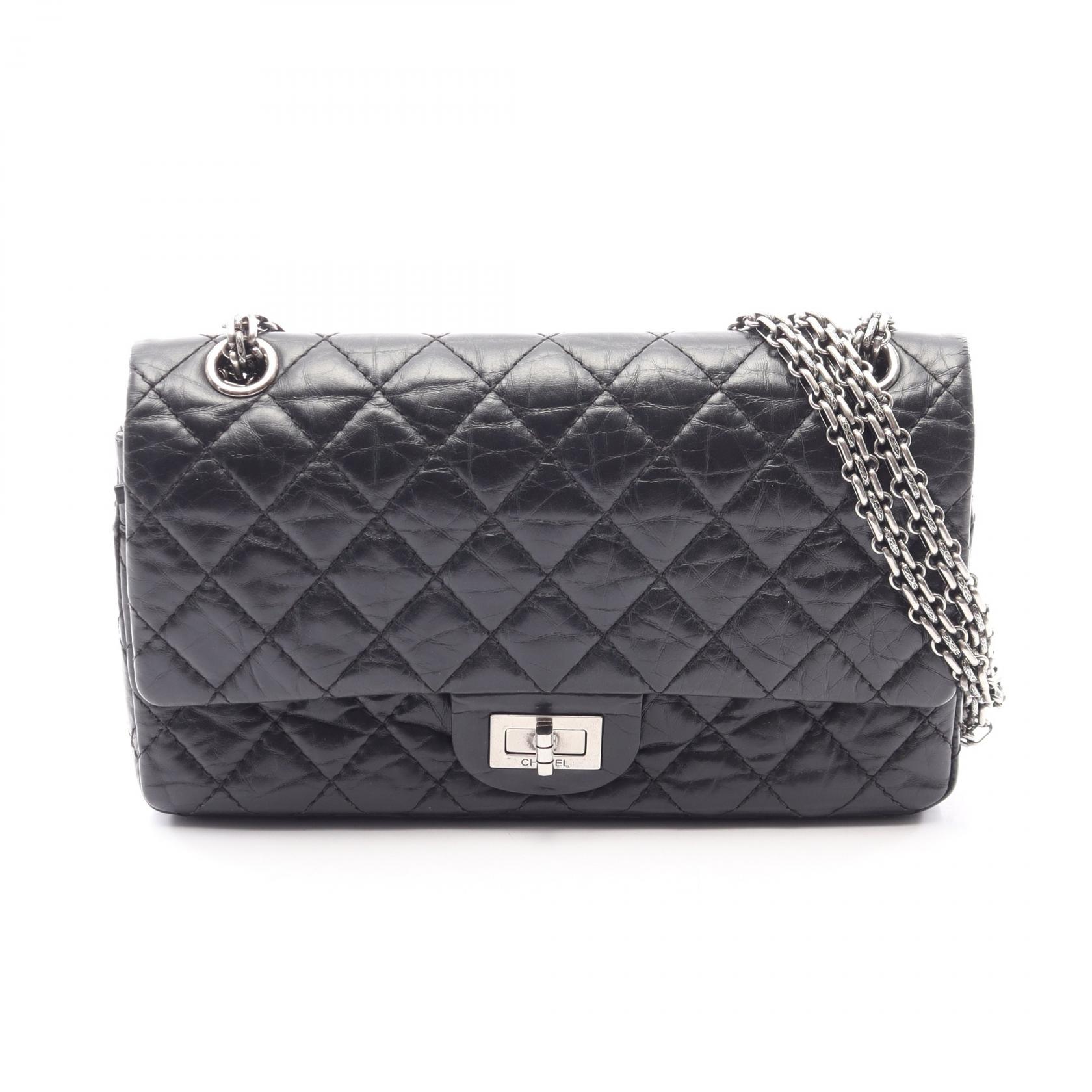 ≪15%OFFクーポン 7/19 20時~7/26 9:59≫シャネル CHANEL 2.55 マトラッセ マドモアゼルチェーン ショルダーバッグ バッグ カーフ(牛革) レディース ブラック系 【中古】|Mike Museum