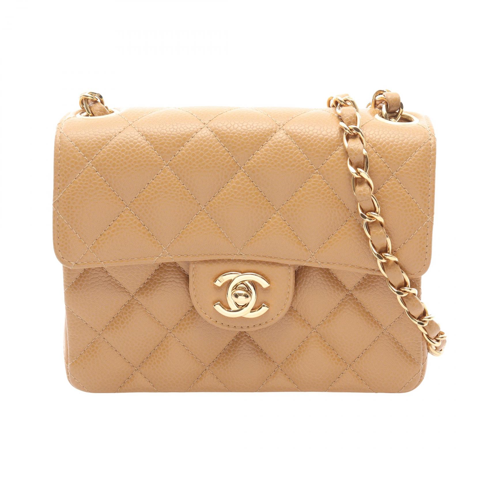 ≪15%OFFクーポン 7/19 20時~7/26 9:59≫シャネル CHANEL ミニマトラッセ ショルダーバッグ バッグ キャビアスキン(グレインドカーフ) レディース ベージュ系 【中古】|Mike Museum