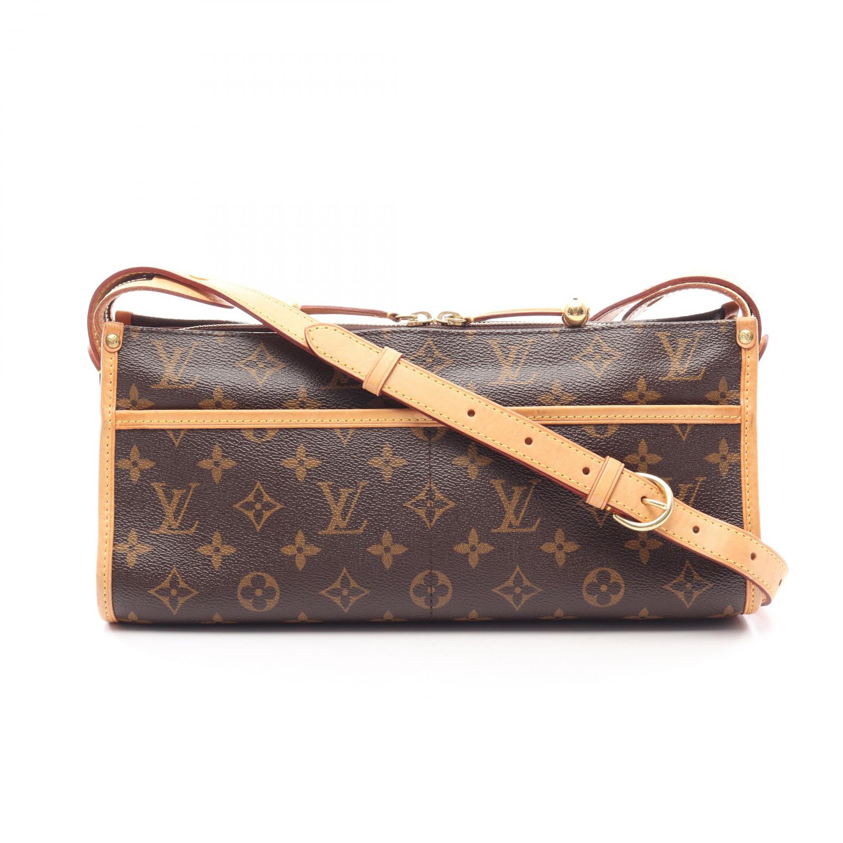 ≪15%OFFクーポン 7/19 20時~7/26 9:59≫ルイ・ヴィトン LOUIS VUITTON ポパンクール ロン ショルダーバッグ バッグ PVCコーティングキャンバス レザー モノグラム レディース ブラウン系 M40008 【中古】|Mike Museum