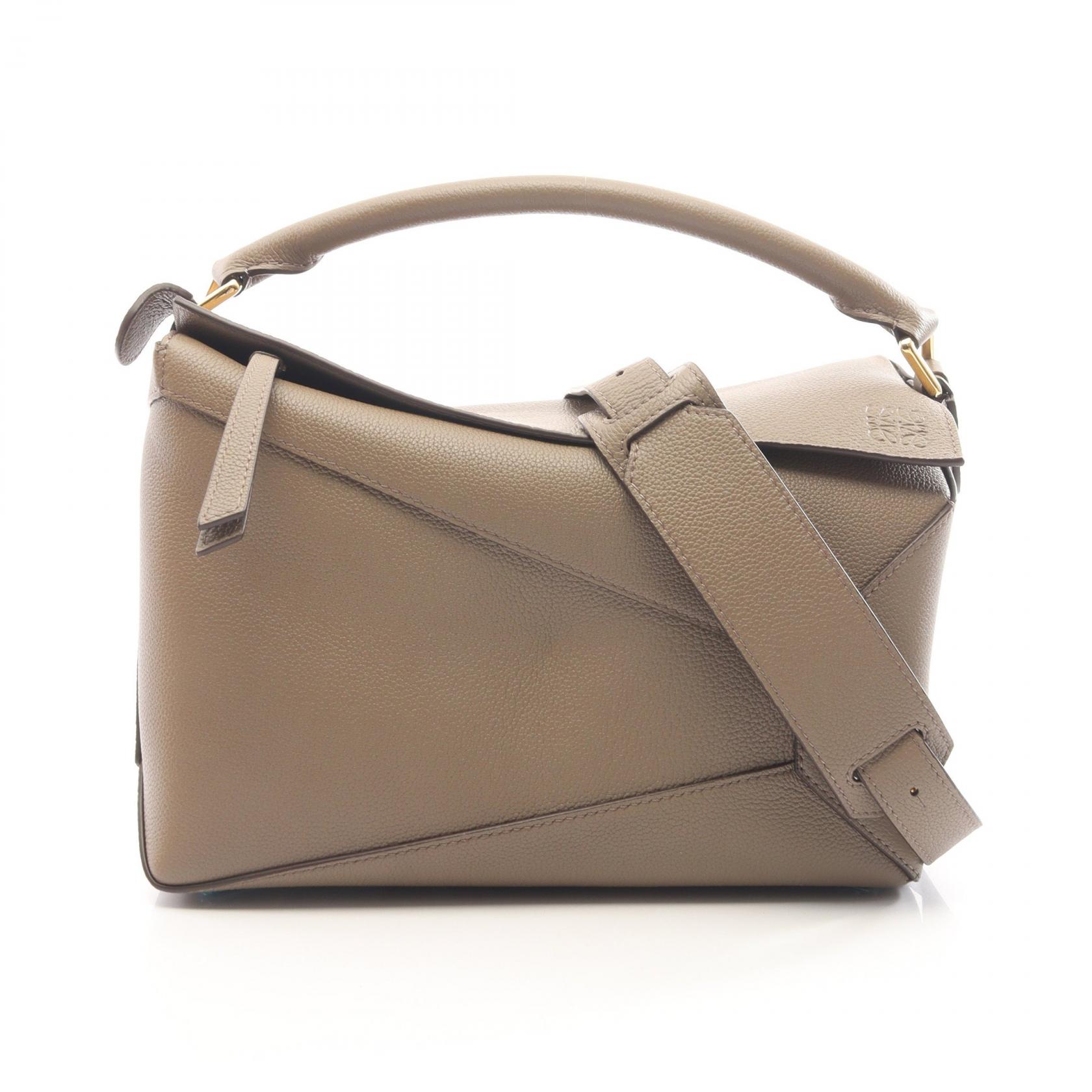≪10%OFFクーポン 7/19 20時～7/26 9:59≫ロエベ LOEWE パズル エッジ ミディアム ハンドバッグ バッグ レザー レディース グレー系 A510P49X263170 【新品】｜Mike Museum 274,500円