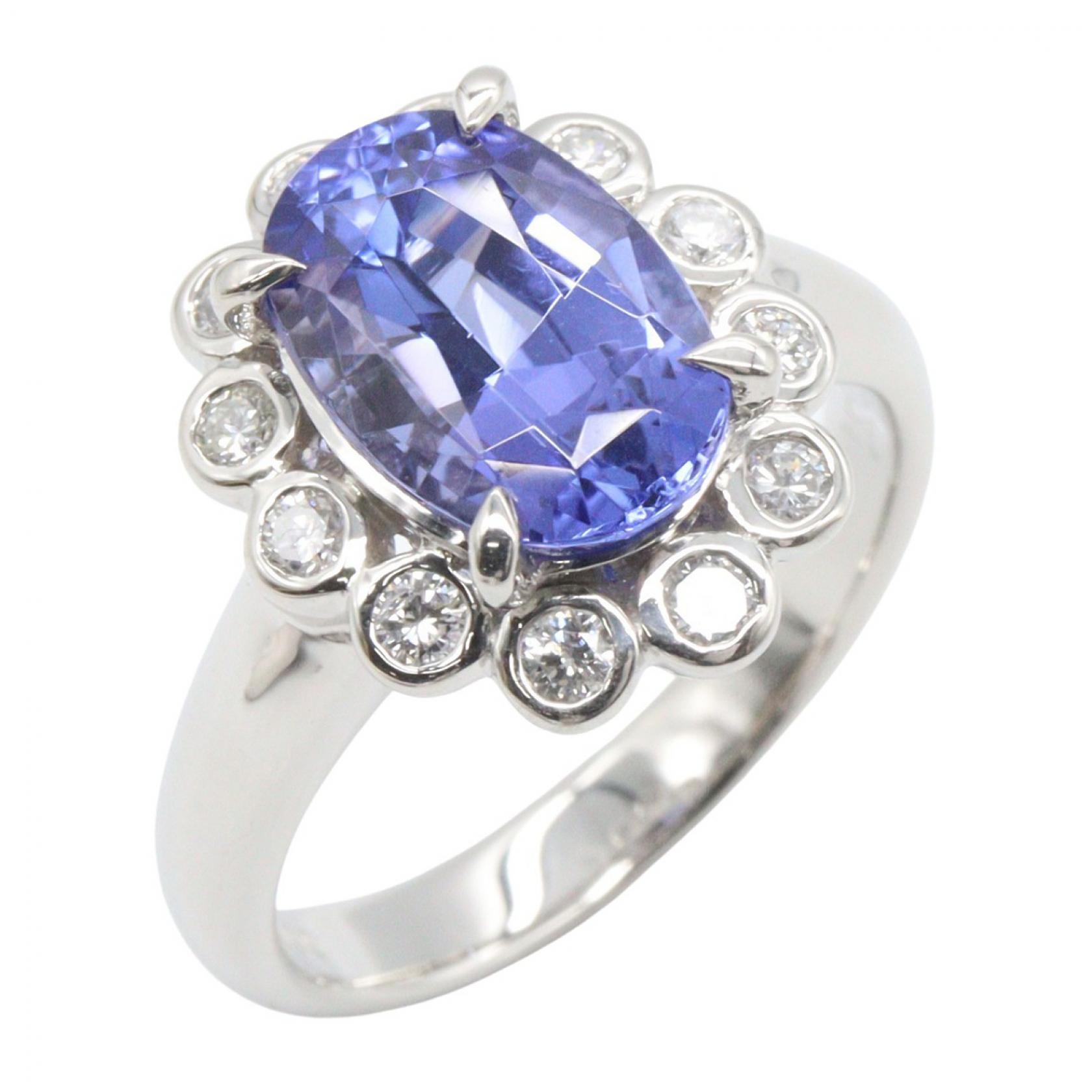 ≪10%OFFクーポン 7/19 20時～7/26 9:59≫ジュエリー JEWELRY タンザナイトリング リング・指輪 ジュエリー Pt900プラチナ ダイヤモンド タンザナイト レディース シルバー系 / ブルー系 / クリア系 ﾀﾝｻﾞﾅｲﾄ 8.3g 【中古】｜Mike Museum