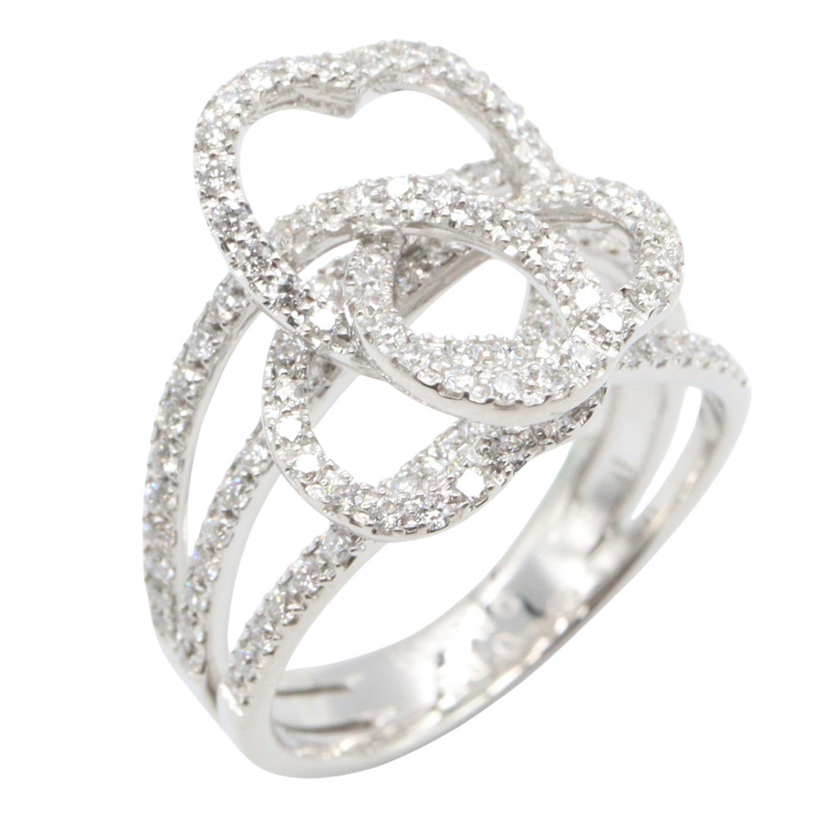 ≪10%OFFクーポン 7/19 20時～7/26 9:59≫ジュエリー JEWELRY ダイヤモンド リング リング・指輪 ジュエリー K18WG（ホワイトゴールド） ダイヤモンド レディース シルバー系 / クリア系 ﾀﾞｲﾔ 5.7g 【中古】｜Mike Museum